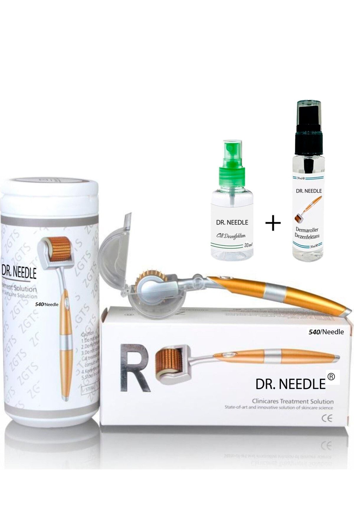 DR. NEEDLE Zgts Dermaroller 540 Iğneli Titanyum Gold Derma Roller-dr.needle- 1,50 Mm