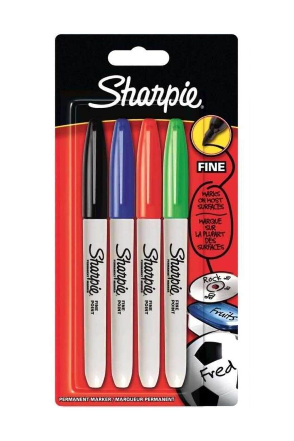 Sharpie 4'lü Kalem Seti Şeffaf Kalemlik Hediyeli