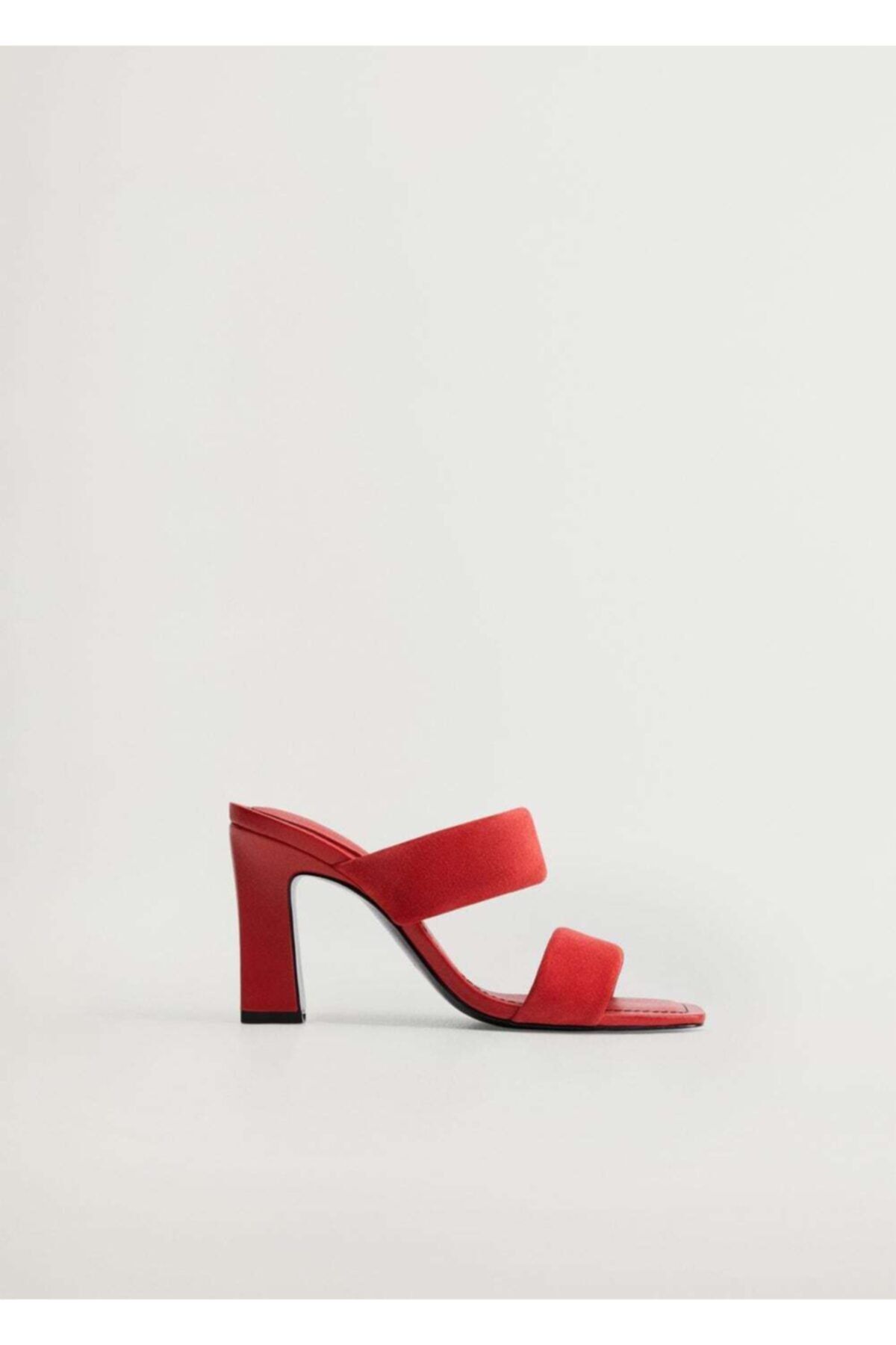 MANGO Kadın Kırmızı Deri Bantlı Sandalet 77020045