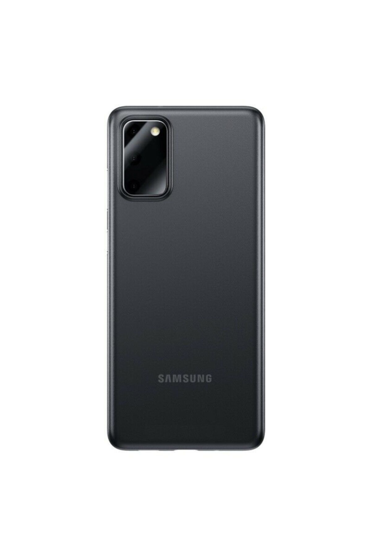 Samsung Teleplus Galaxy S20 Ultra Kılıf Hayalet 0.4mm Silikon Siyah + Tam Kapatan Ekran Koruyucu + Kamera Ko