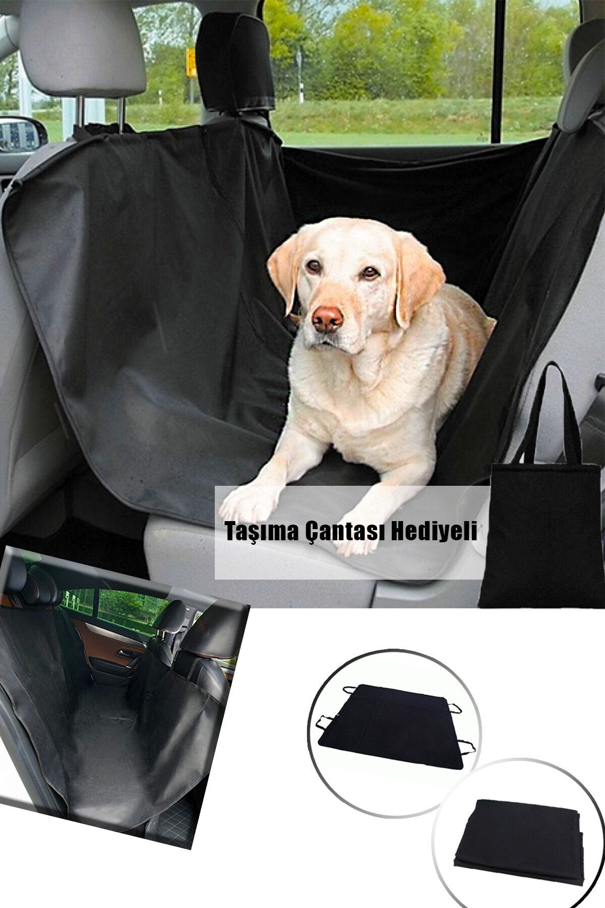Helen's Home Evcil Hayvan Araç Arka Koltuk Kılıfı - Siyah (taşıma Çantalı)