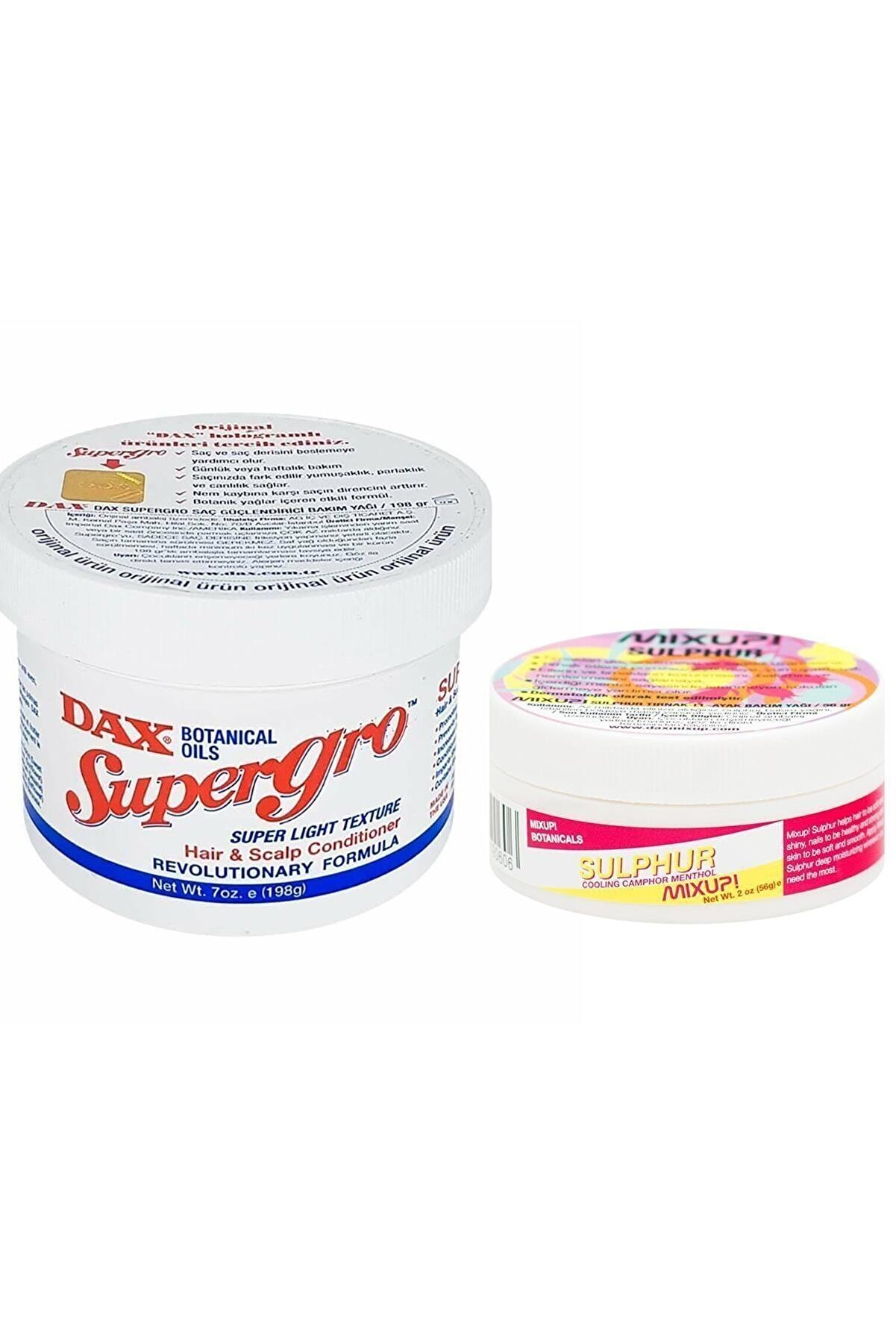 Dax Supergo 198 G - Yavaş Uzayan Saçlara Özel Saç Bakım Yağı + Mixup! Sulphur 56 G - Tırnak Bakım Yağı
