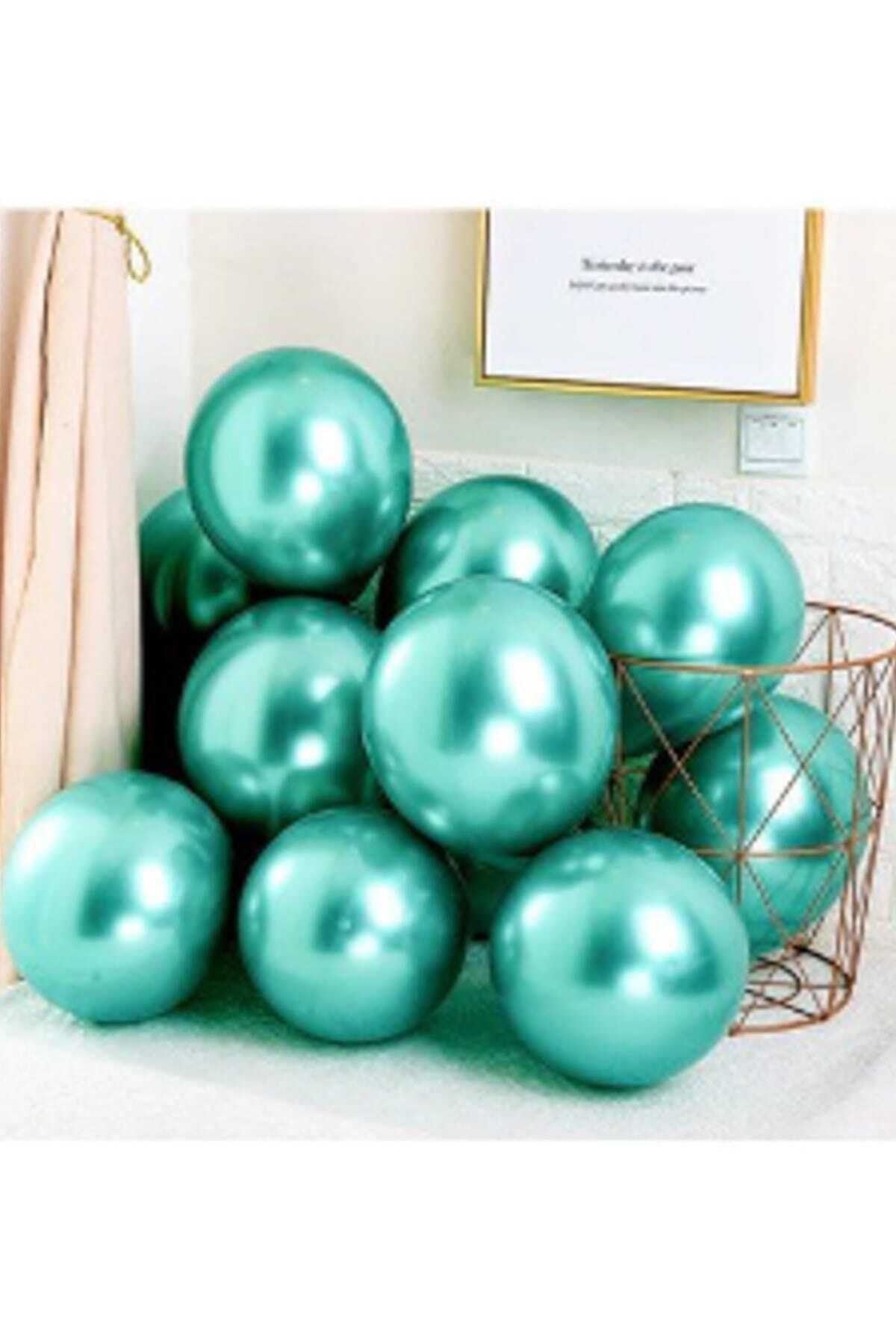 Magic Hobby Krom Parlak Metalik Yeşil Renk 10'lu Balon