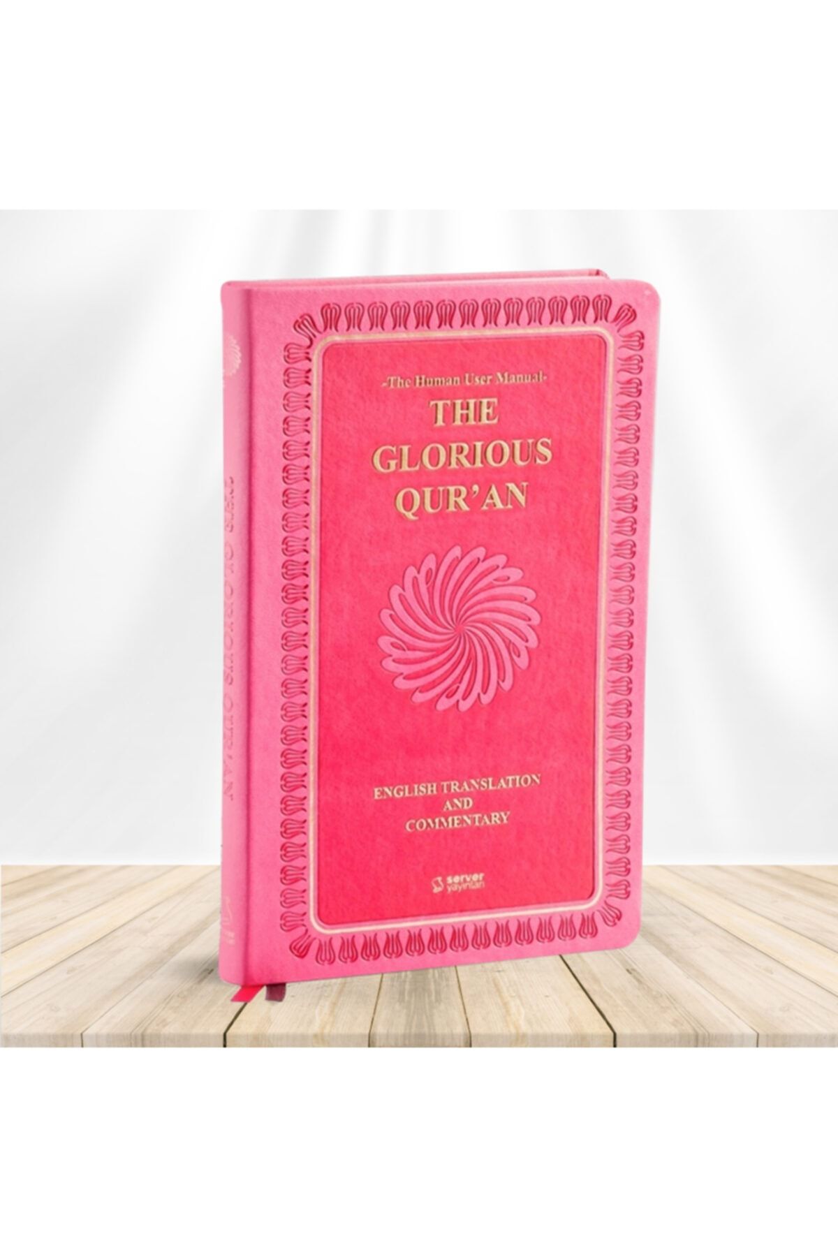 Server Yayınları The Glorious Qur'an (ORTA BOY-MUSHAF VE INGİLİZCE MEAL-CİLTLİ) Fuşya