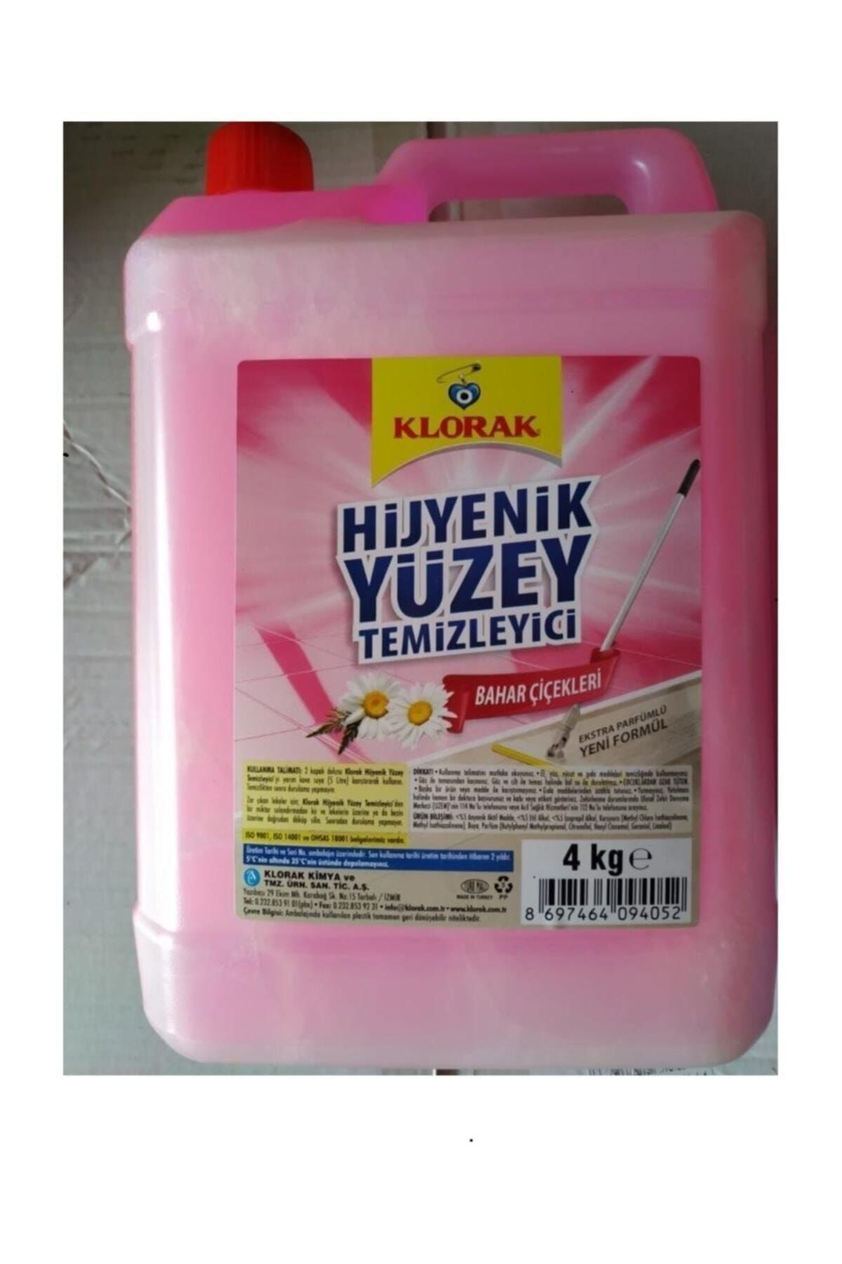 Klorak Hijyenik Yüzey Temizleyici Bahar Çicekleri 4 Kg.