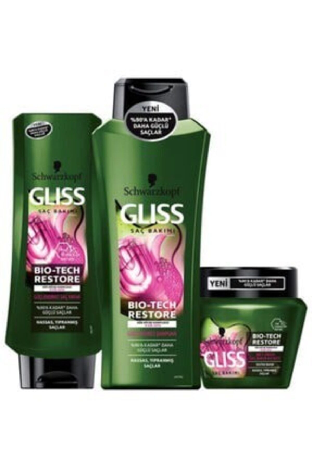 Gliss Bıo-tech Güçlendirici Şampuan 525 Ml + Saç Kremi 360 Ml + Maske 300 Ml