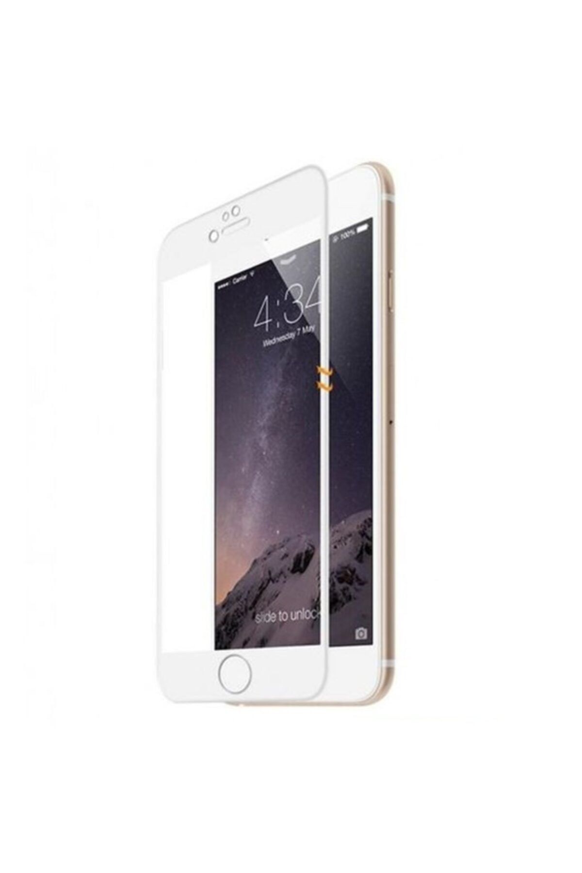 Syrox Iphone 6-6s Kavisli Tam Kaplayan Zengin Çarşım Ekran Koruyucu Film Beyaz