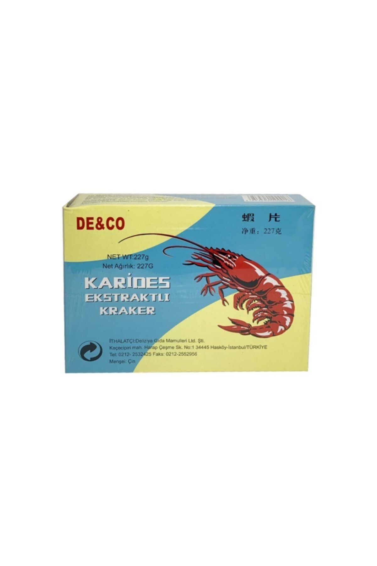 DECO Beyaz Karides Ekstraktlı Kraker 227g De&co White Prawn Crackers Son Tüketim Tarihi: 13/11/2024