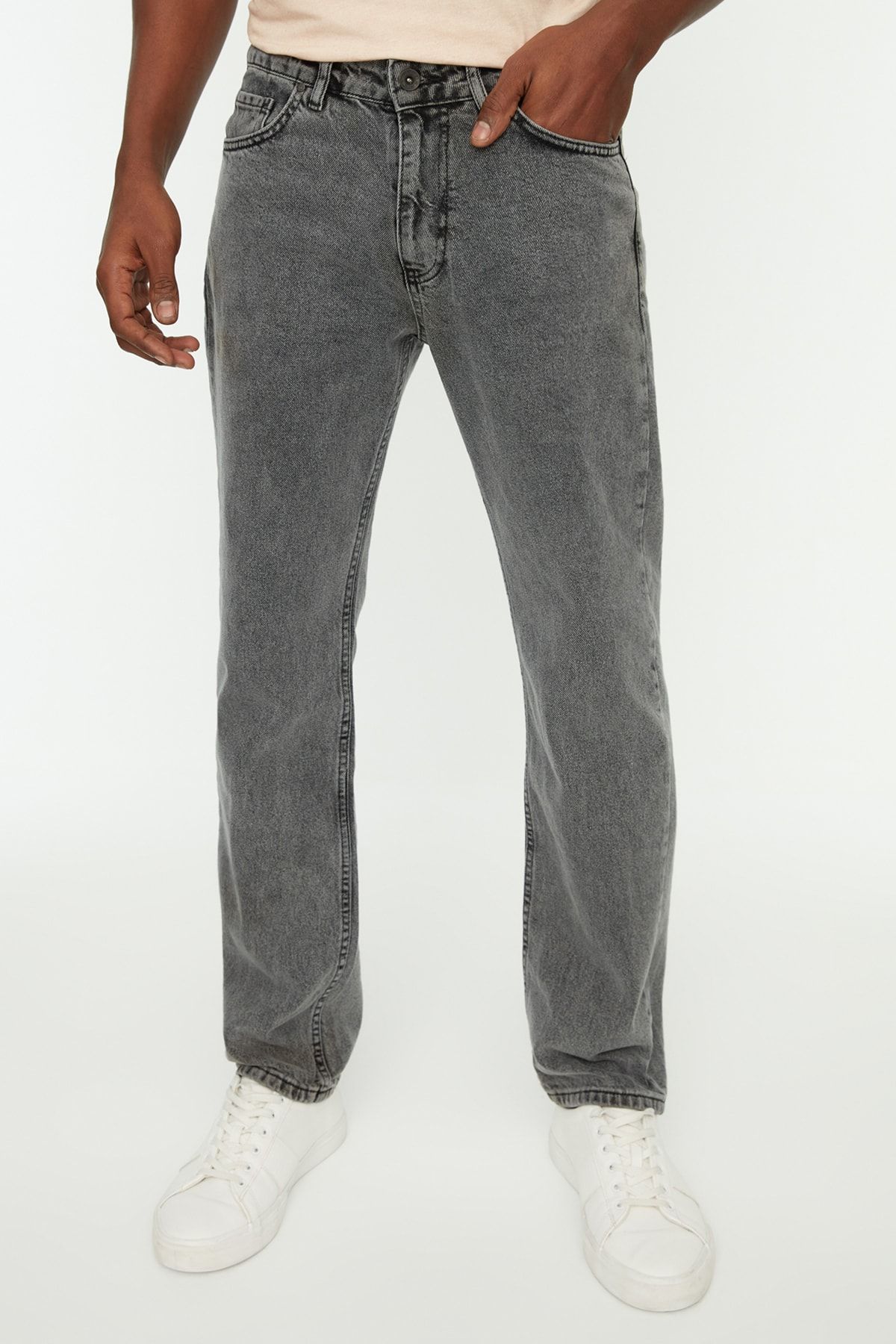 TRENDYOL MAN Gri  Regular Fit Jeans Kot Pantolon TMNSS22JE0231