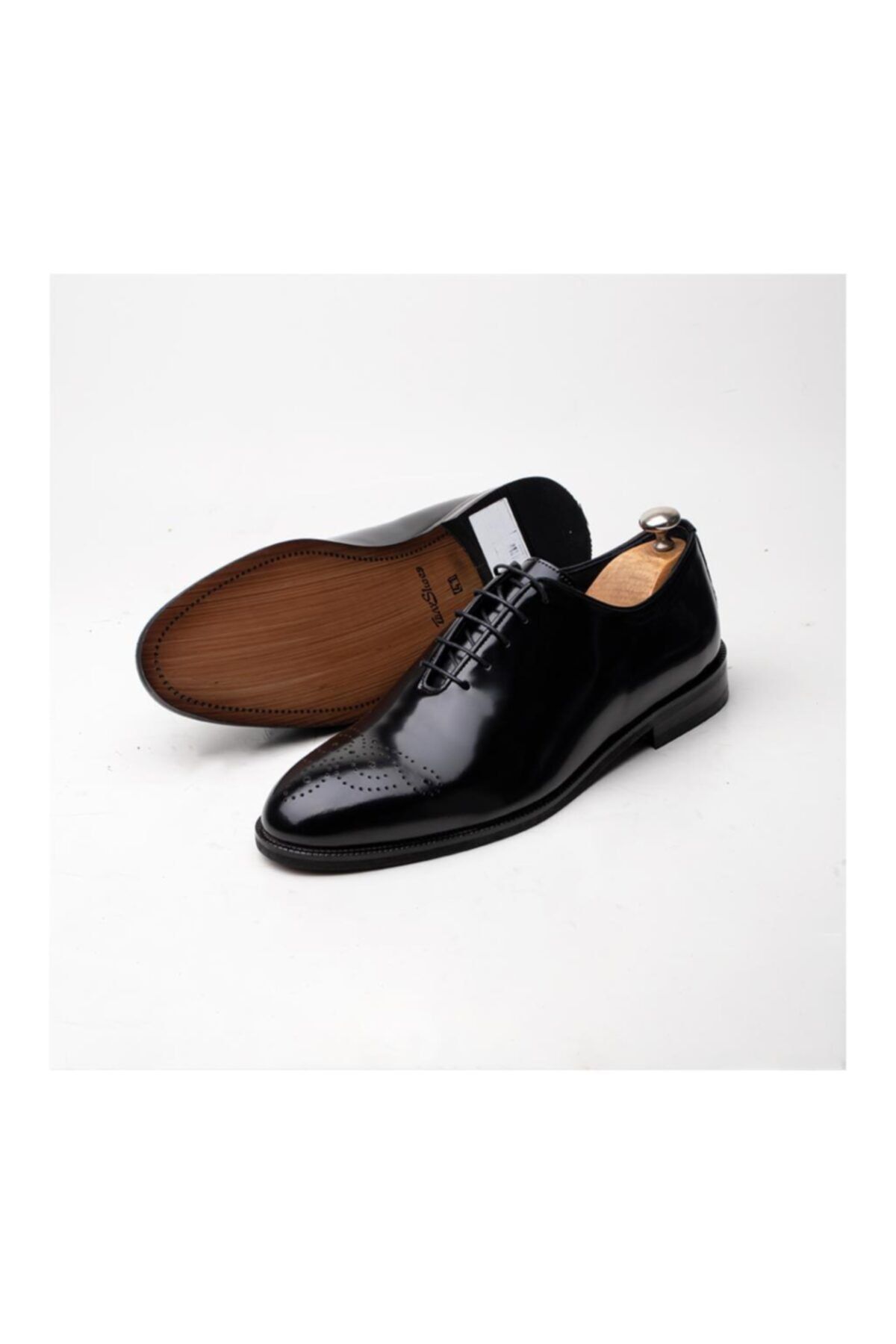 İBAY 5001 Toore Siyah Rugan Hakiki Tarz Erkek Klasik Ayakkabı