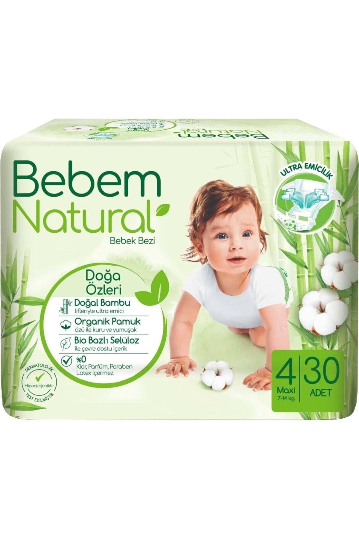 Bebem Natural Bebem Bebek Bezi Natural Jumbo Ekstra Pk 4 Beden 7-14kg Maxi 240 Adet