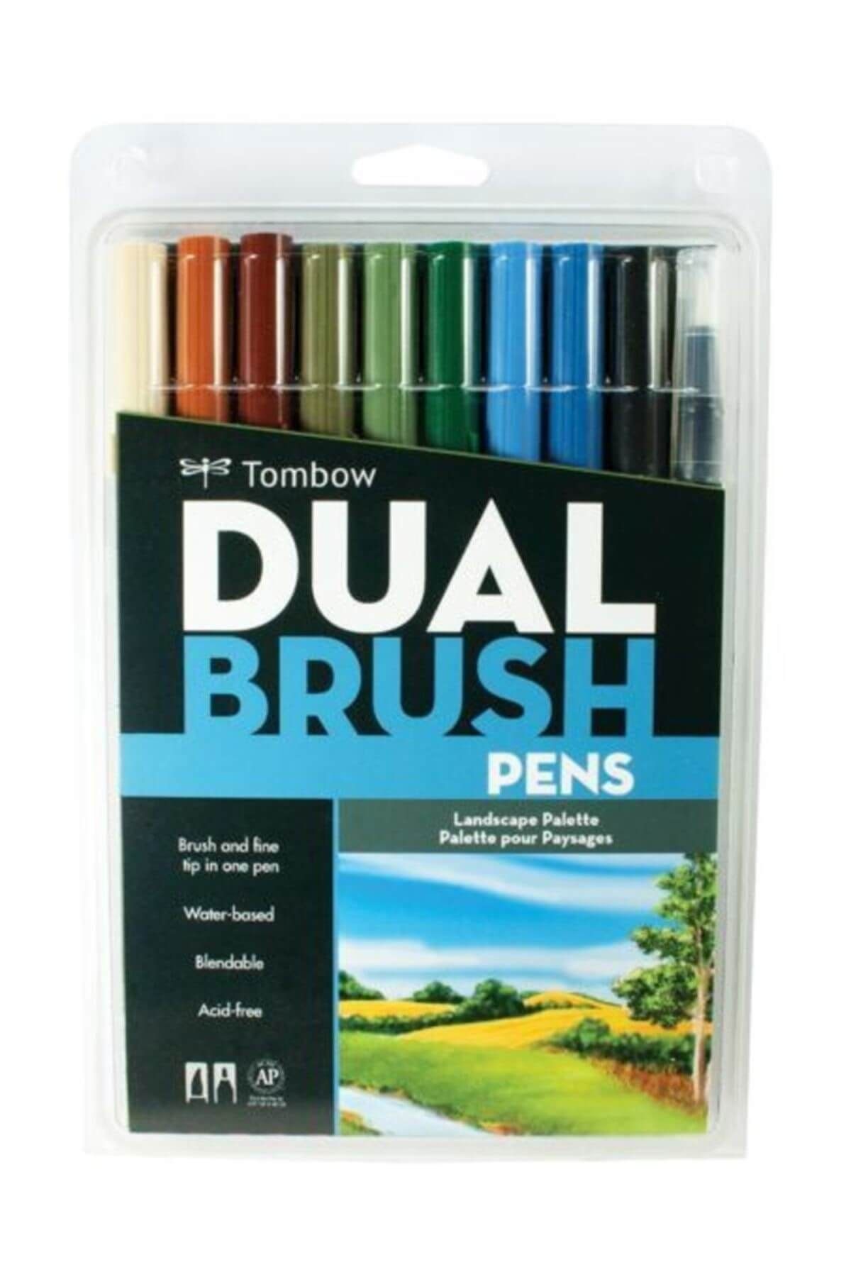 Tombow Dual Brush Pen 10 Renk Set Landscape