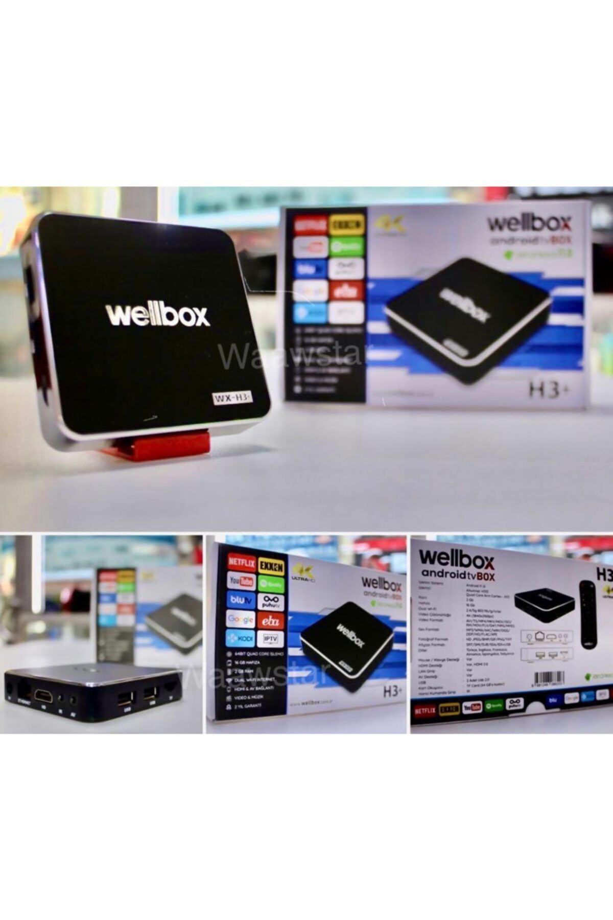 wellbox Wx-h3 Yeni 2022 Seri 4k Ultra Hd Android Tv Box