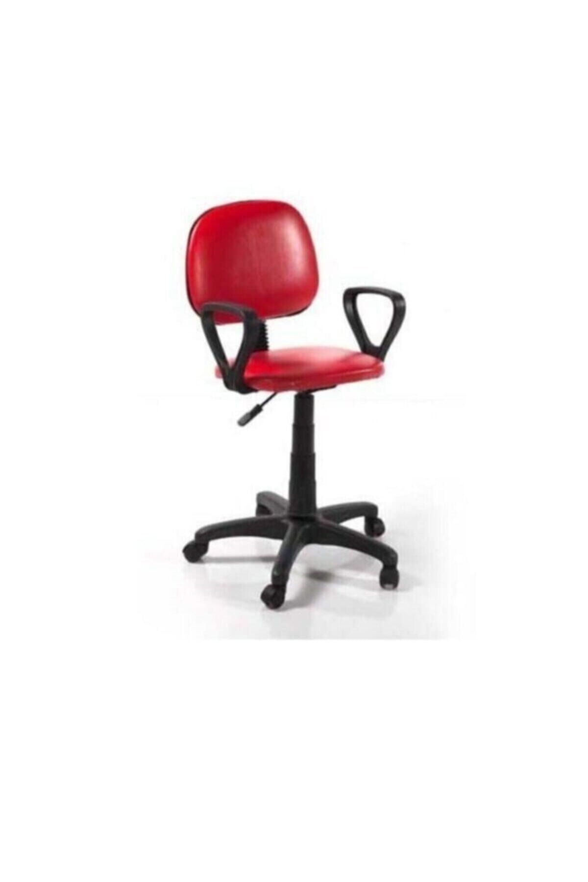 long way Kırmızı Ofis Sekreter Bilgisayar Koltuğu Sandalyesi