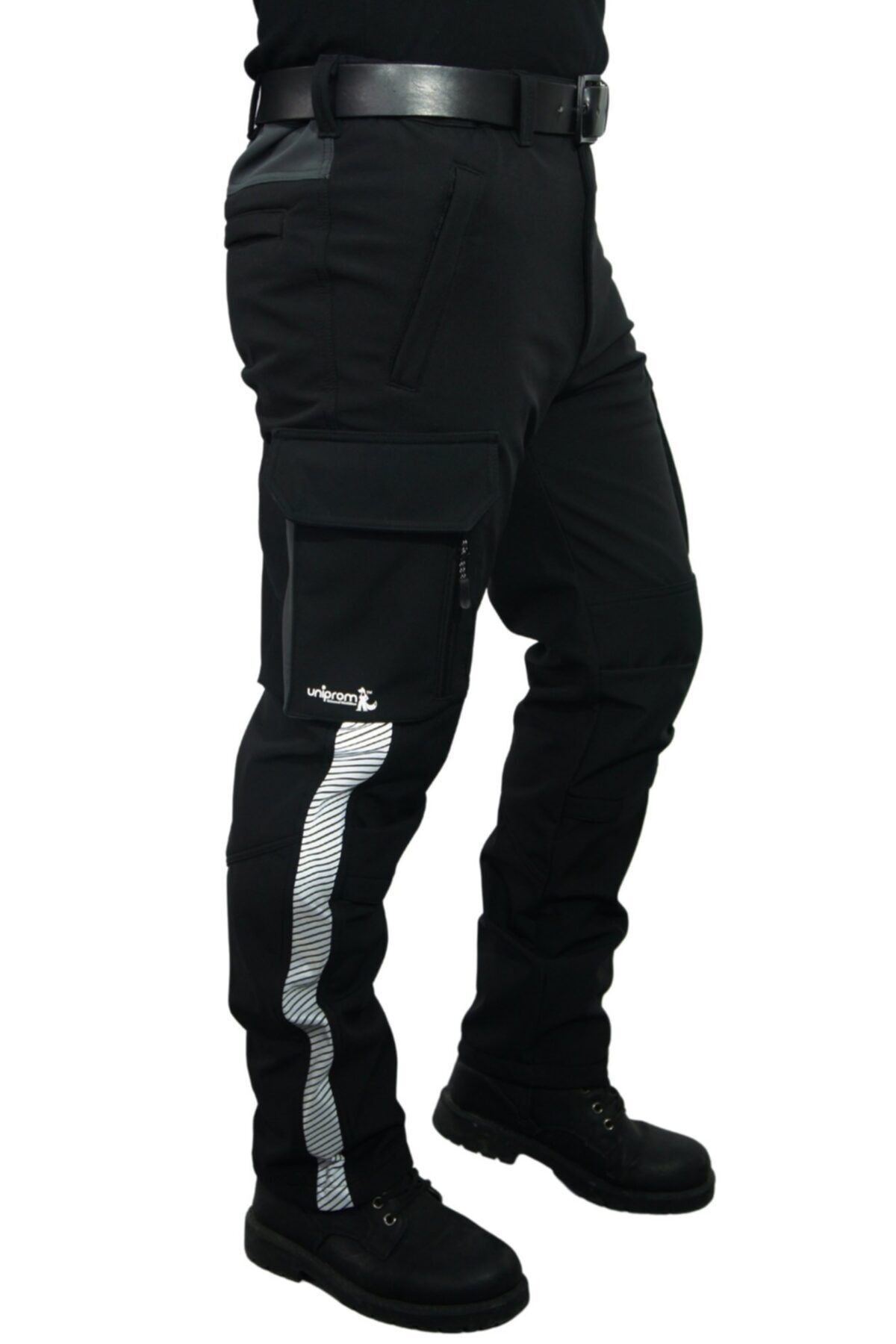 Uniprom Softshell Pantolon Oslo Model Su Ve Rüzgar Geçirmez Siyah
