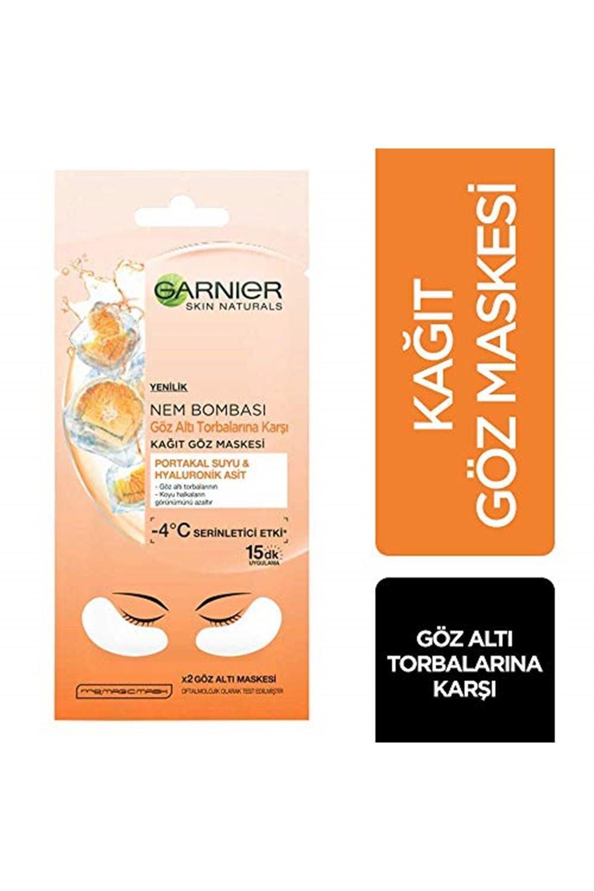 Garnier Skin Naturals Nem Bombası Göz Altı Torbalarına Karşı Kağıt Göz Maskesi