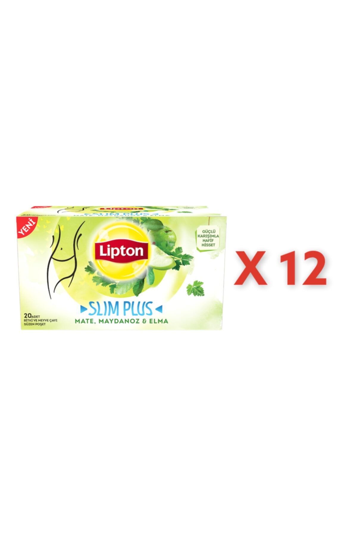 Lipton Slim Plus Maydanoz Ve Elma Bardak Poşet Çayı 20li X 12 Adet