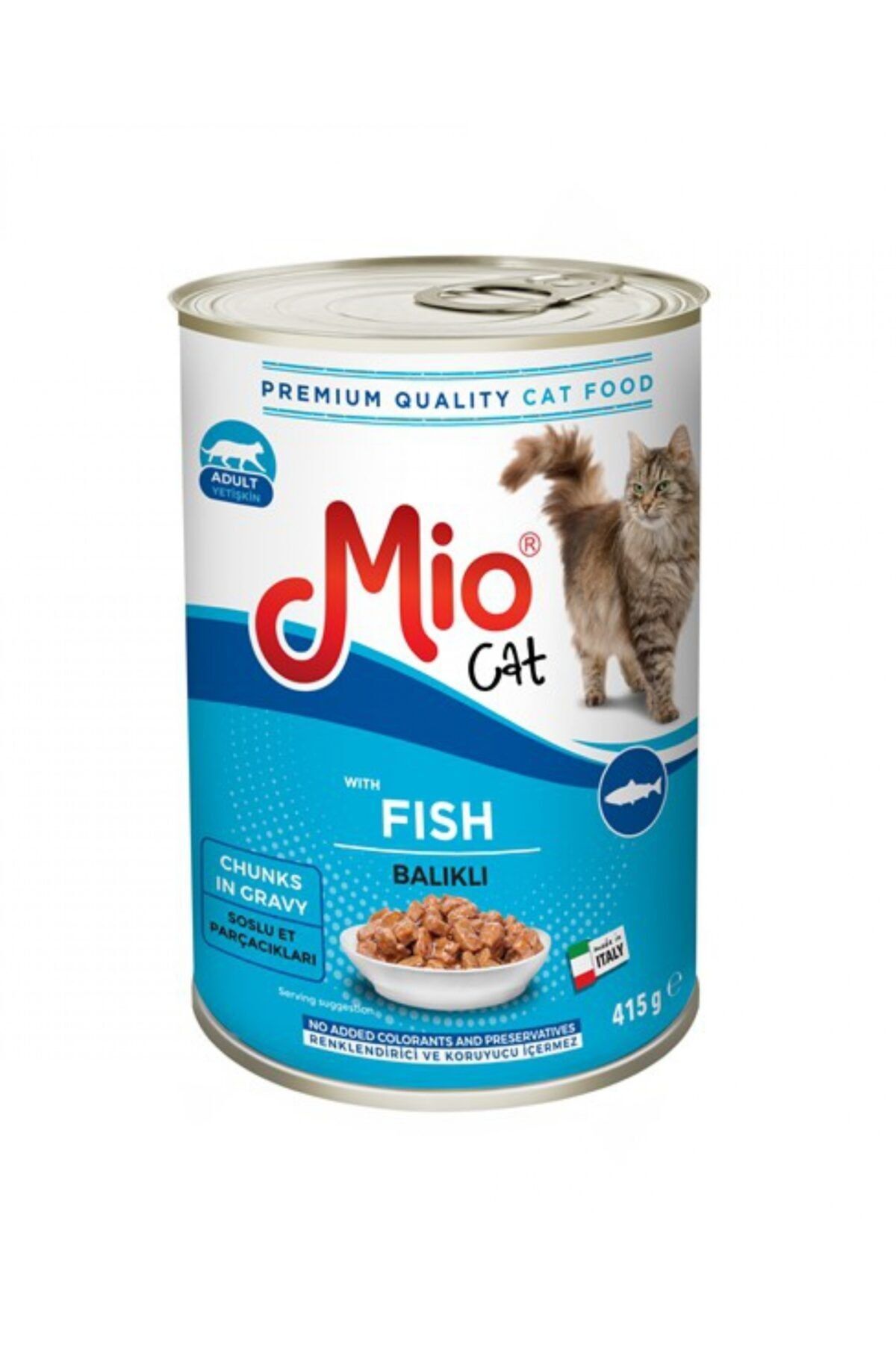 Mio Kedi Maması Balıklı Kedi Konservesi 415 Gr. 24 Adet