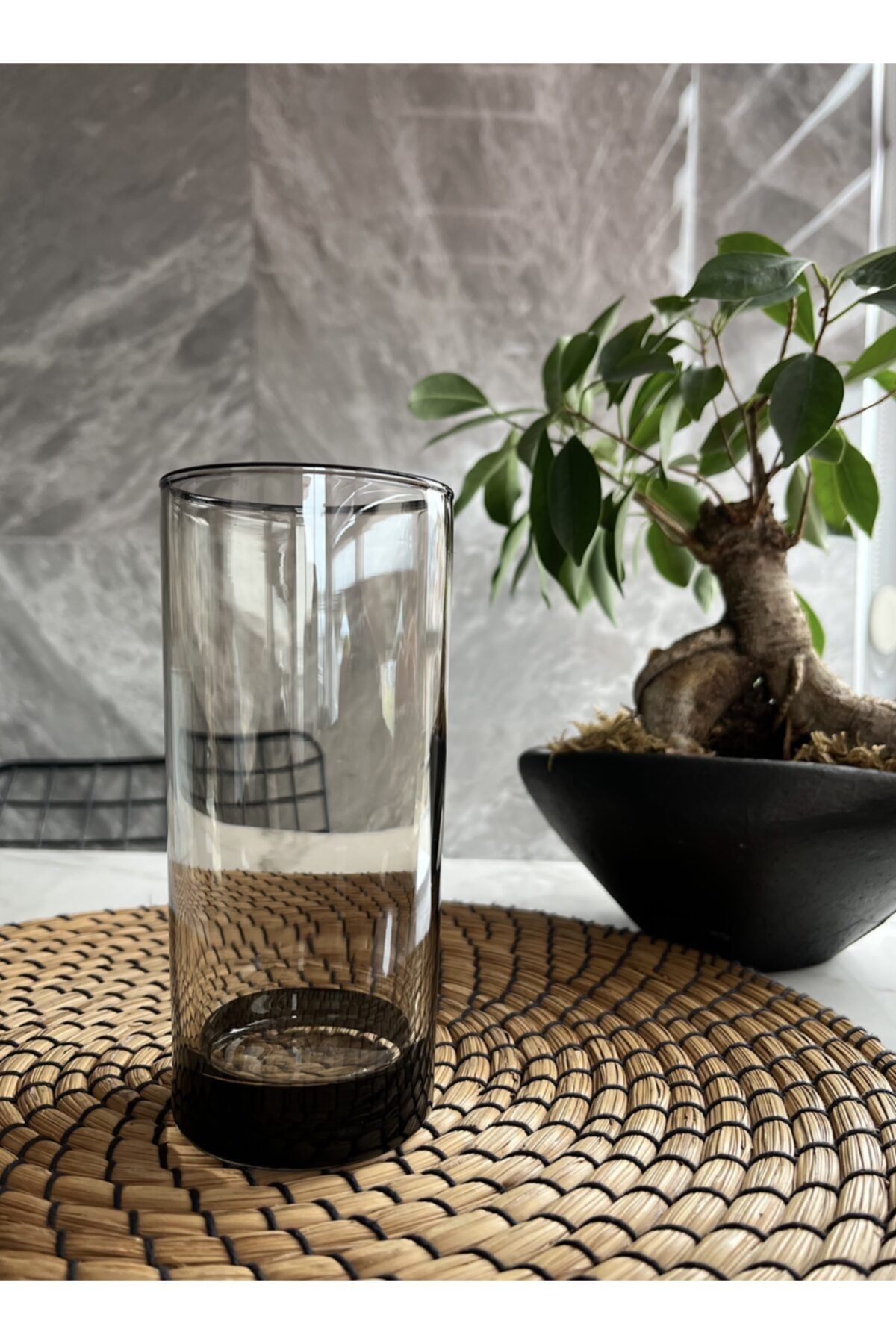 Lelis Glass Luna Siyah Meşrubat Bardağı 6’lı