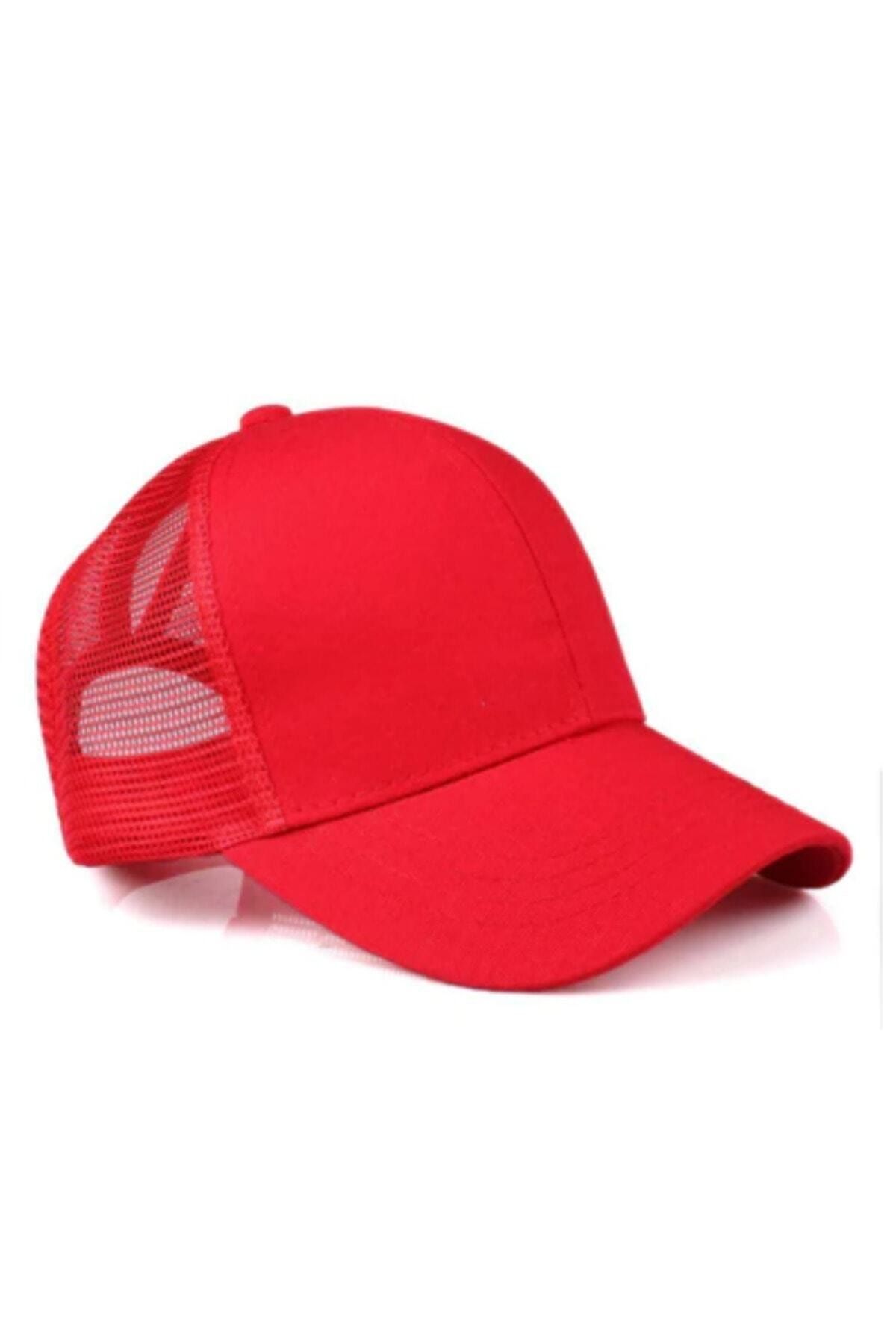 PRC şapka Yazlık Örme Fileli Düz Renk 6 Parça Arkası Ayaralanabilir Şapka Kepler Yazlık Örme Fileli Şapka