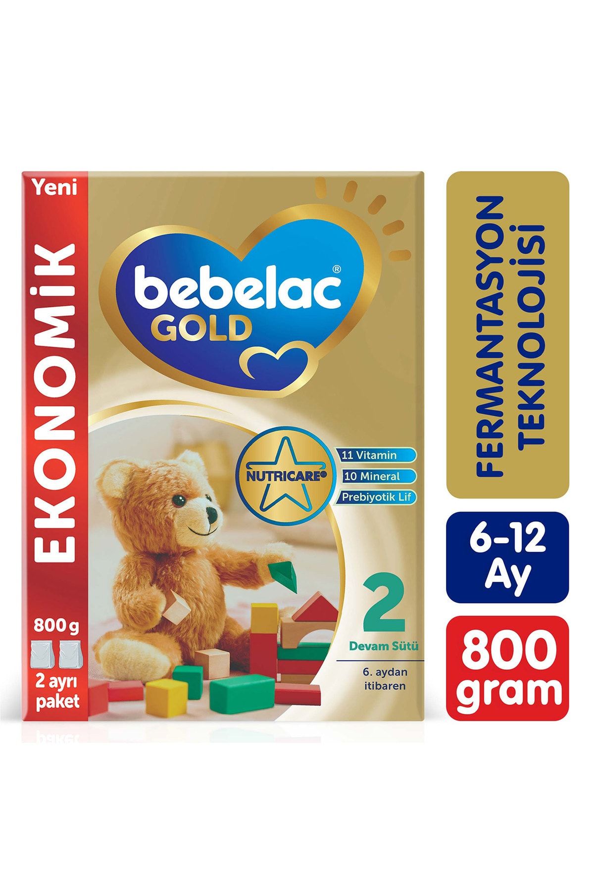 Gold 2 Devam Sütü 800 g 6-12 Ay_0