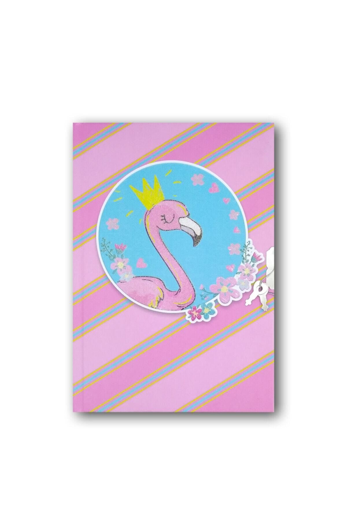 ÇINAR DEFTER Çınar Uni Note Kilitli Günlük & Hatıra Defteri Flamingo Queen