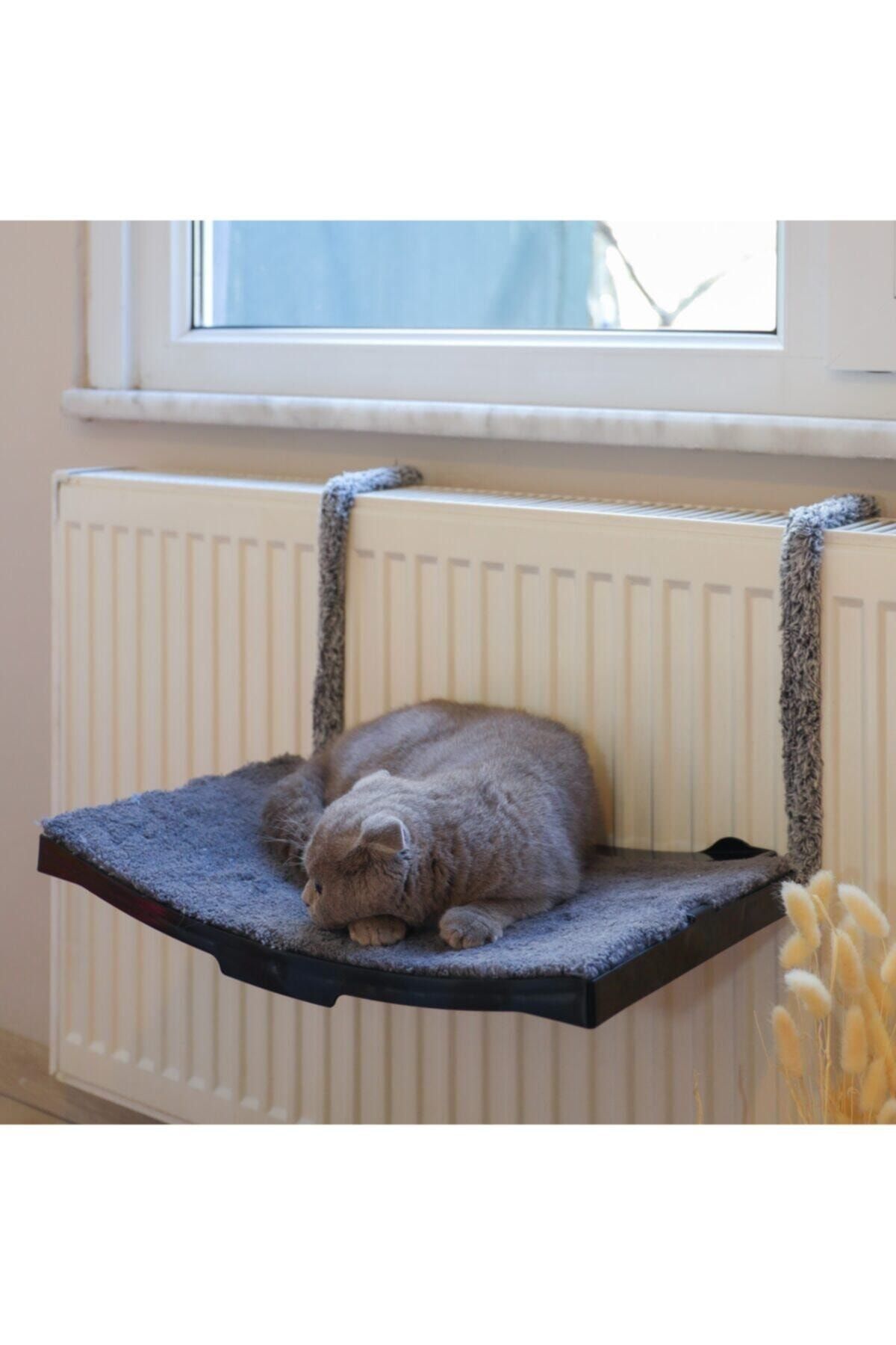 ATA HOME Kedi Petek Kalorifer Radyatör Yatağı Askılı Kedi Yatağı Hamağı Terası47x 27,5 Cm 18 Kg