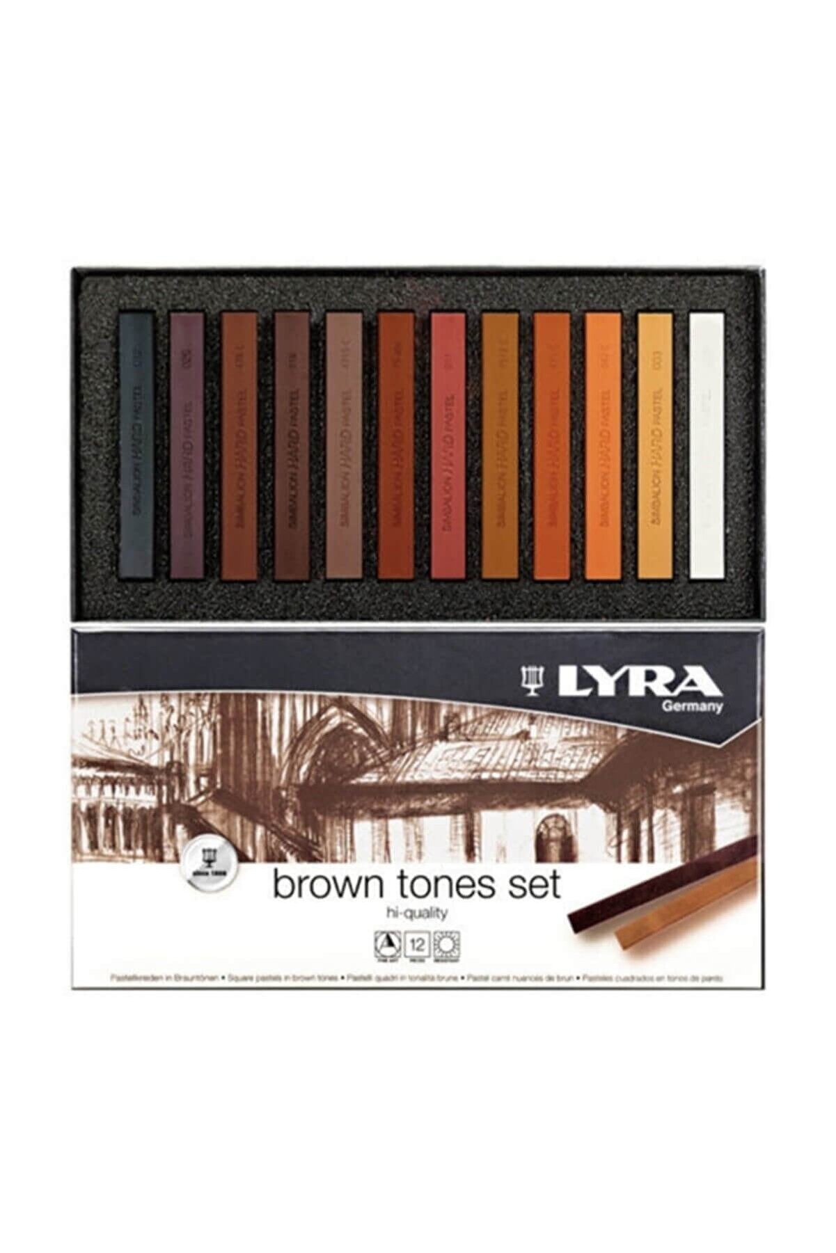 Lyra Polycrayons Soft - Toz Pastel 12 Renk KAHVERENGİ TONLAR
