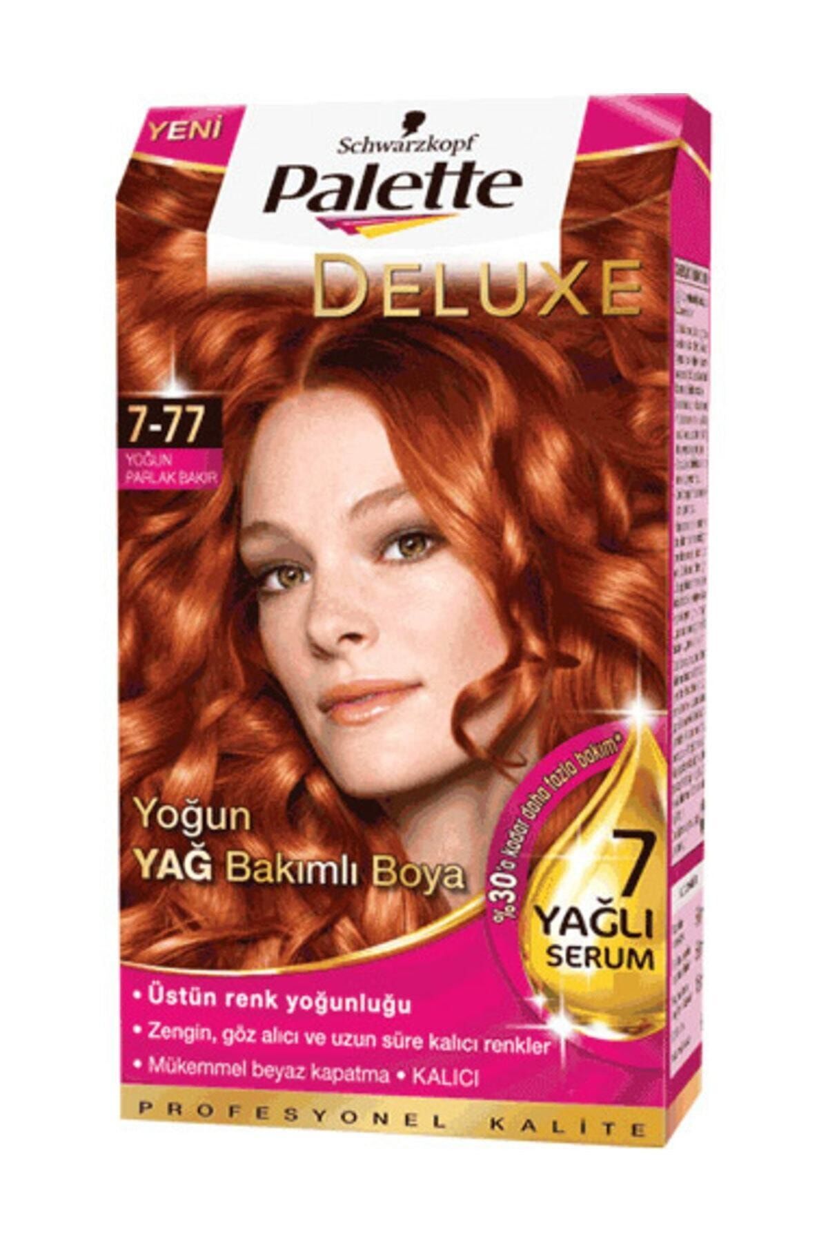 Palette Deluxe Saç Boyası 7.77 Yoğun Parlak Bakır x 3 Adet