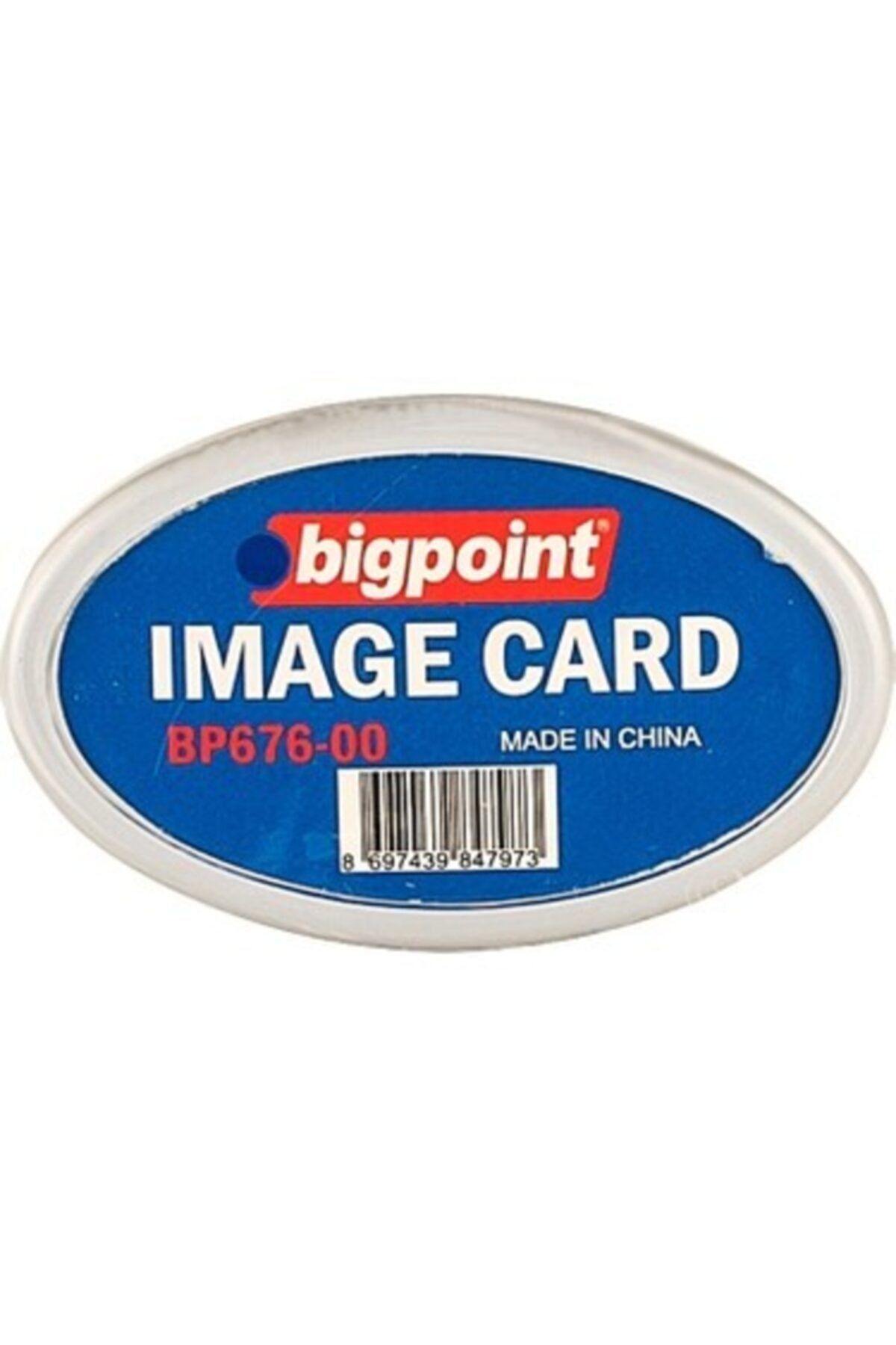Bigpoint Akrilik İsimlik Oval Şeffaf 55x35 mm Bp676