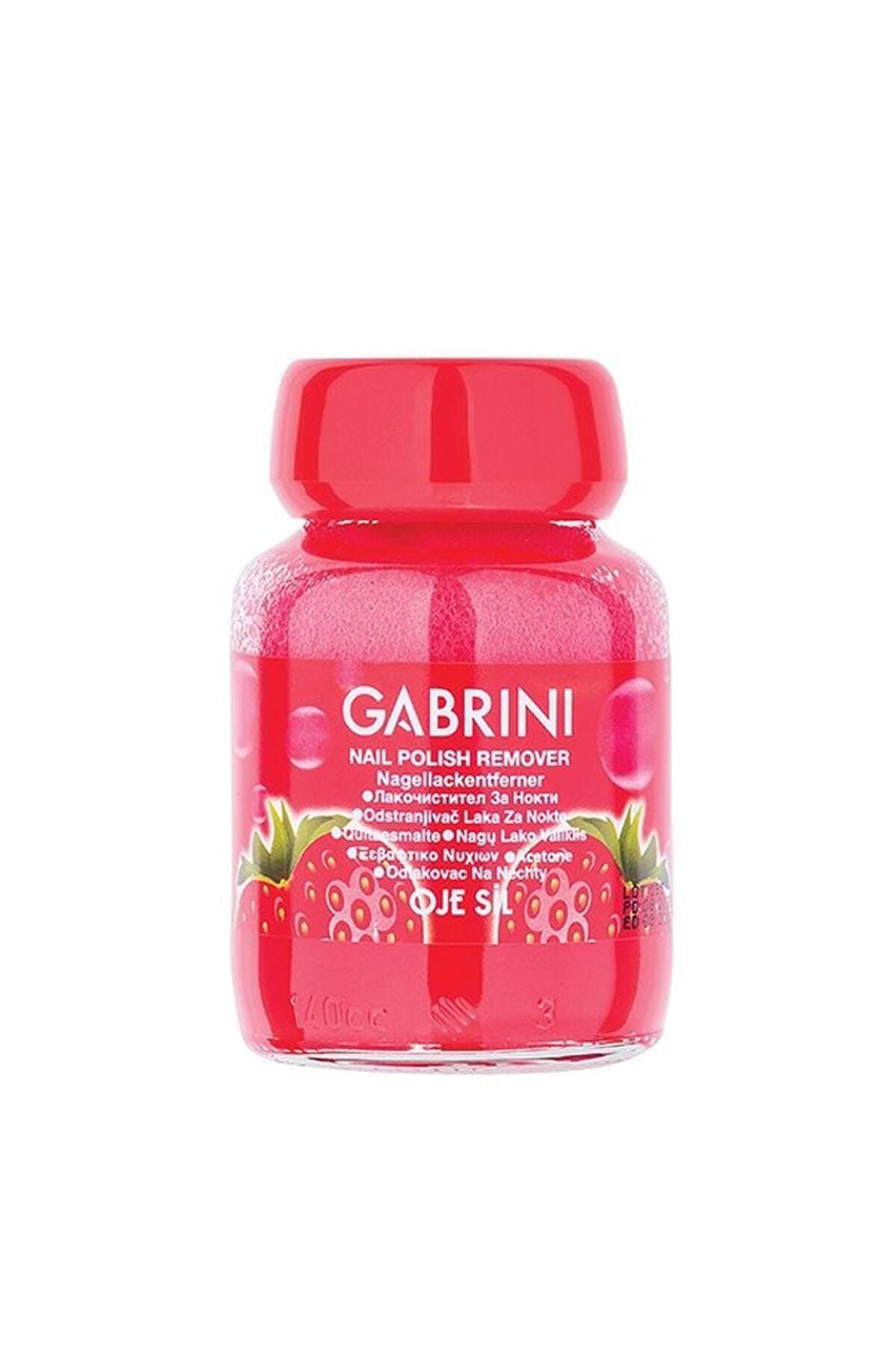 Gabrini Cam Şişe Aseton Oje Sil Çilek & Strawberry