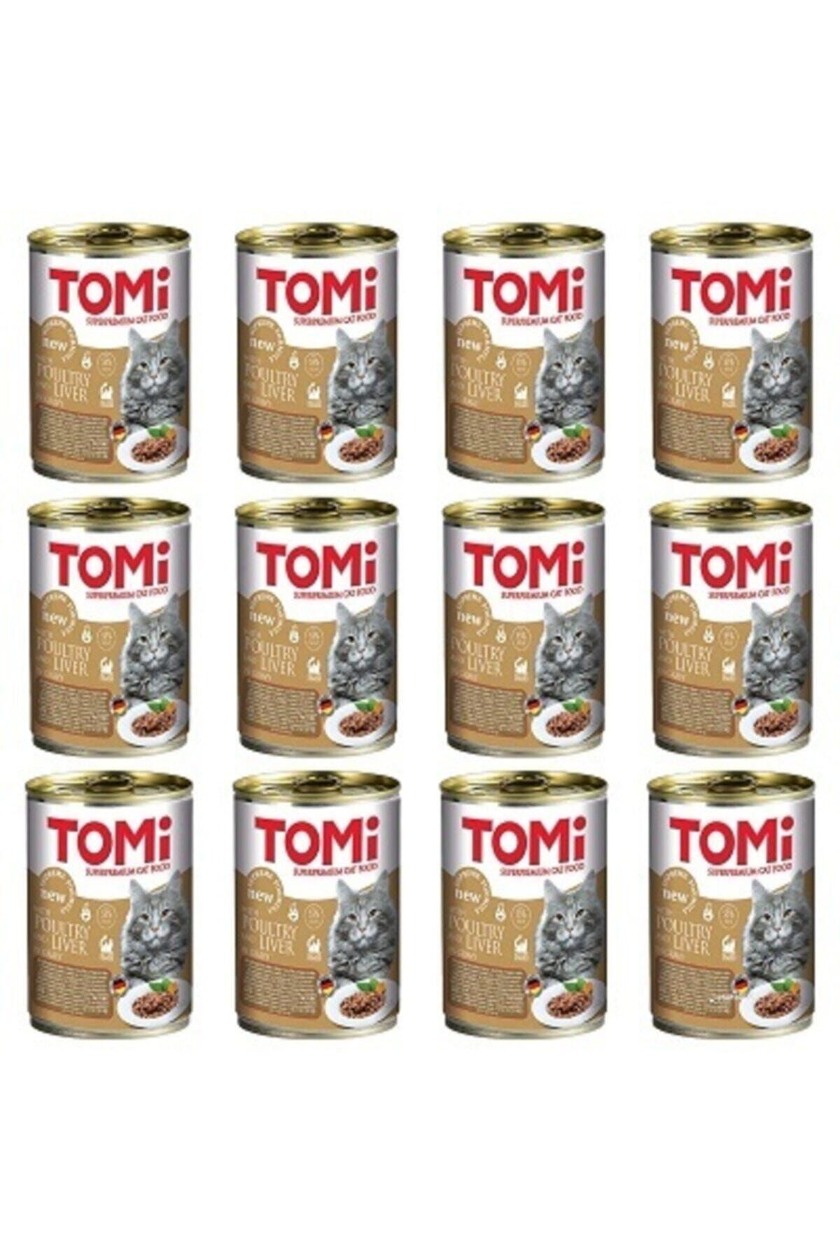 Tomi Ciğerli Ve Kaz Etli Kedi Konservesi 400 gr x 12 Adet