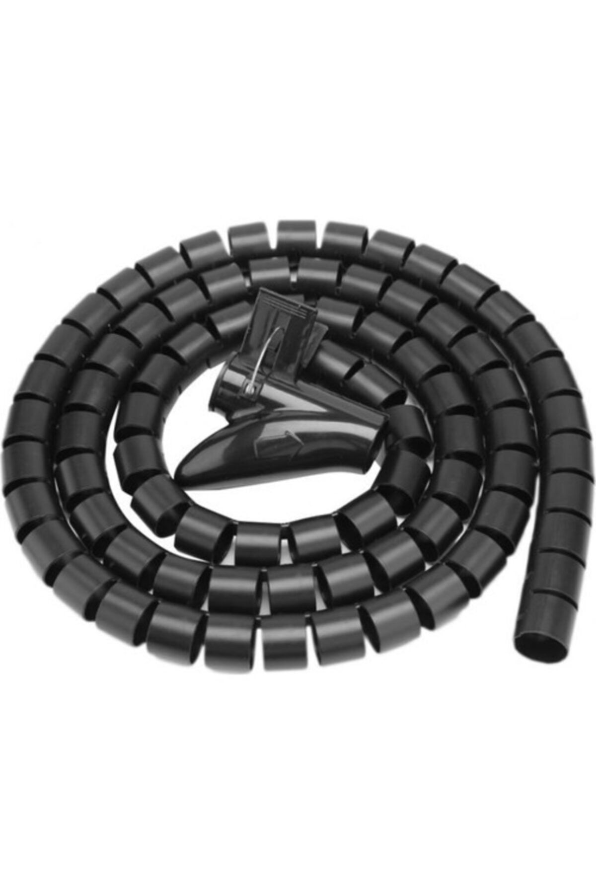 Karbon Plast Karbonplast Kablo Koruyucu Ve Düzenleyici 25 Mm Spiral Siyah 0,5 Metre