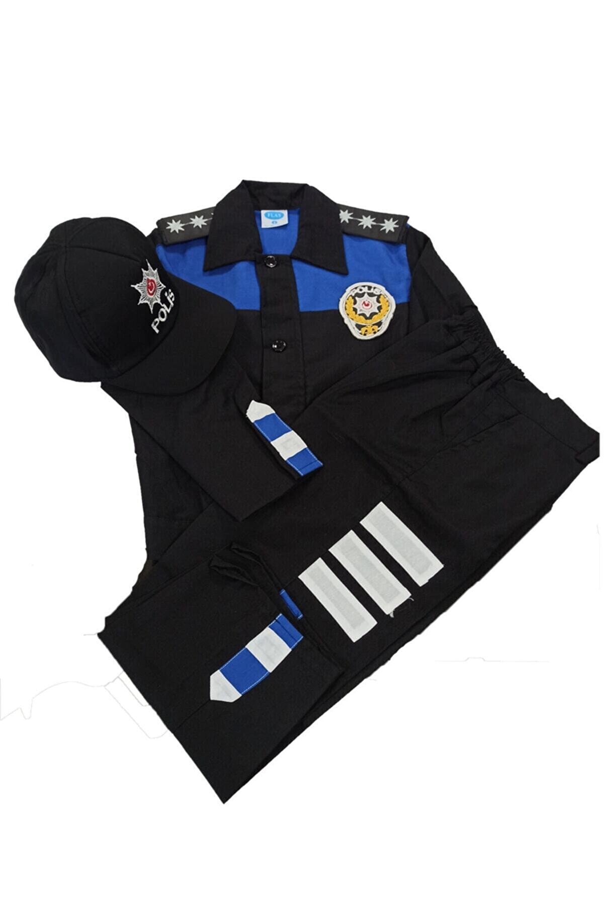 MrcTrend Çocuk Toplum Destekli Polis Kıyafeti 1-10 Yaş