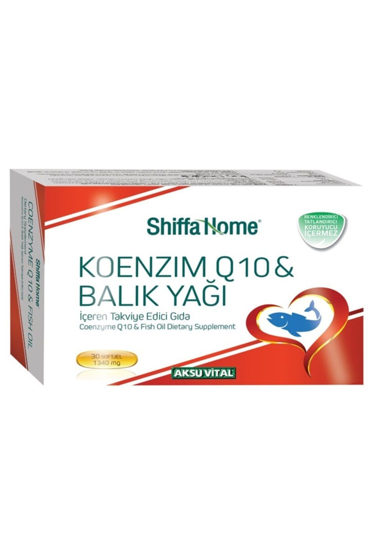 Shiffa Home Aksuvital Koenzim Q10 & Balık Yağı 30 Tablet