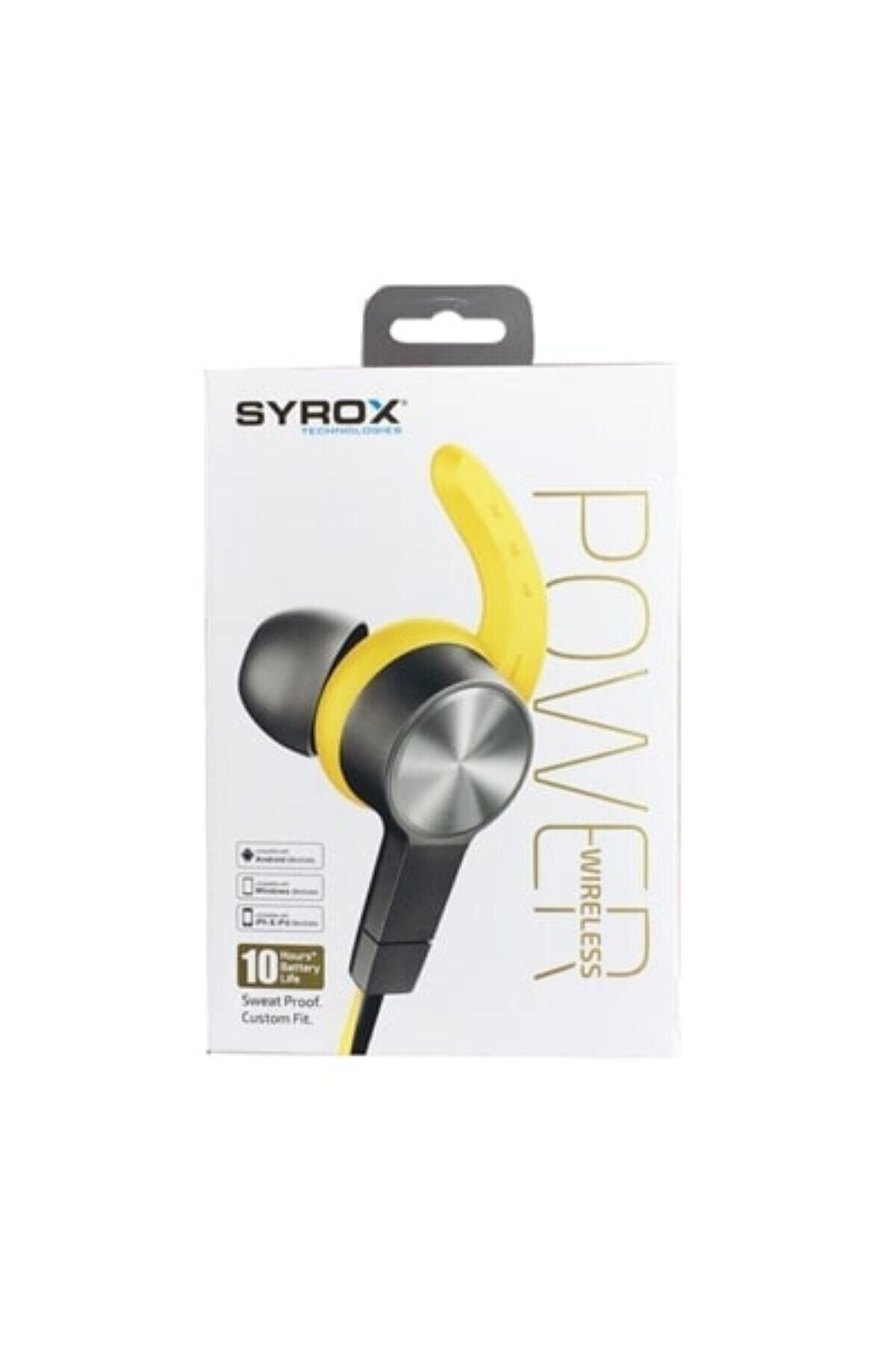 Syrox Bluetooth'lu Mıknatıslı Kulak Içi Spor Kulaklık Çift Bataryalı Syx-s32-sarı