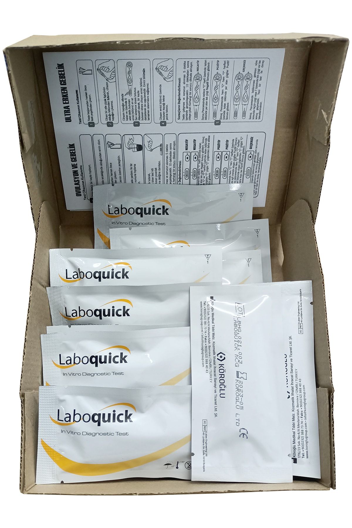 Laboquick Aksu Gebelik Testi 10 Adet Gizli Paketleme Özel Kullanım Kitapçığı