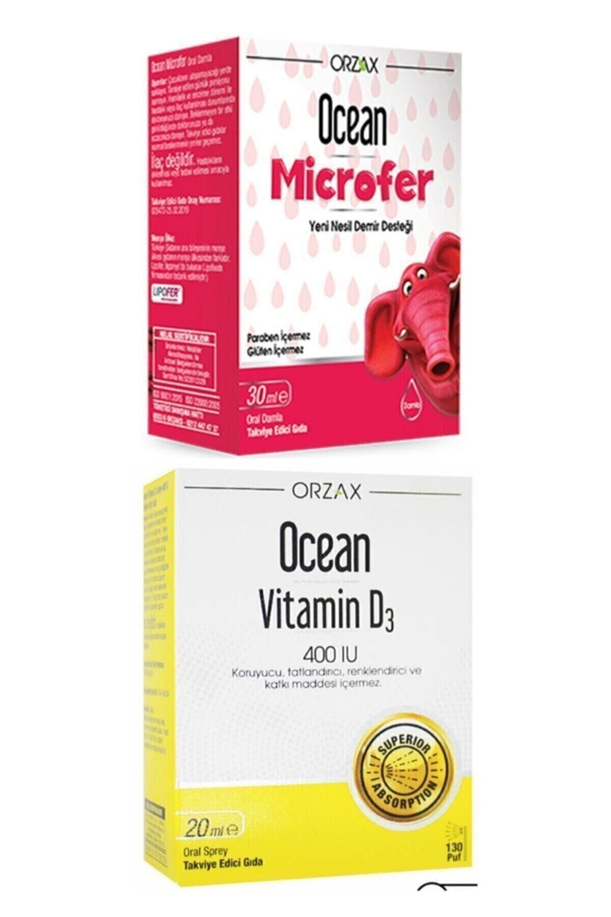 Ocaen Ocean Microfer Oral Damla 30 ml + Ocean Vitamin D3 400ıu Sprey 20 ml