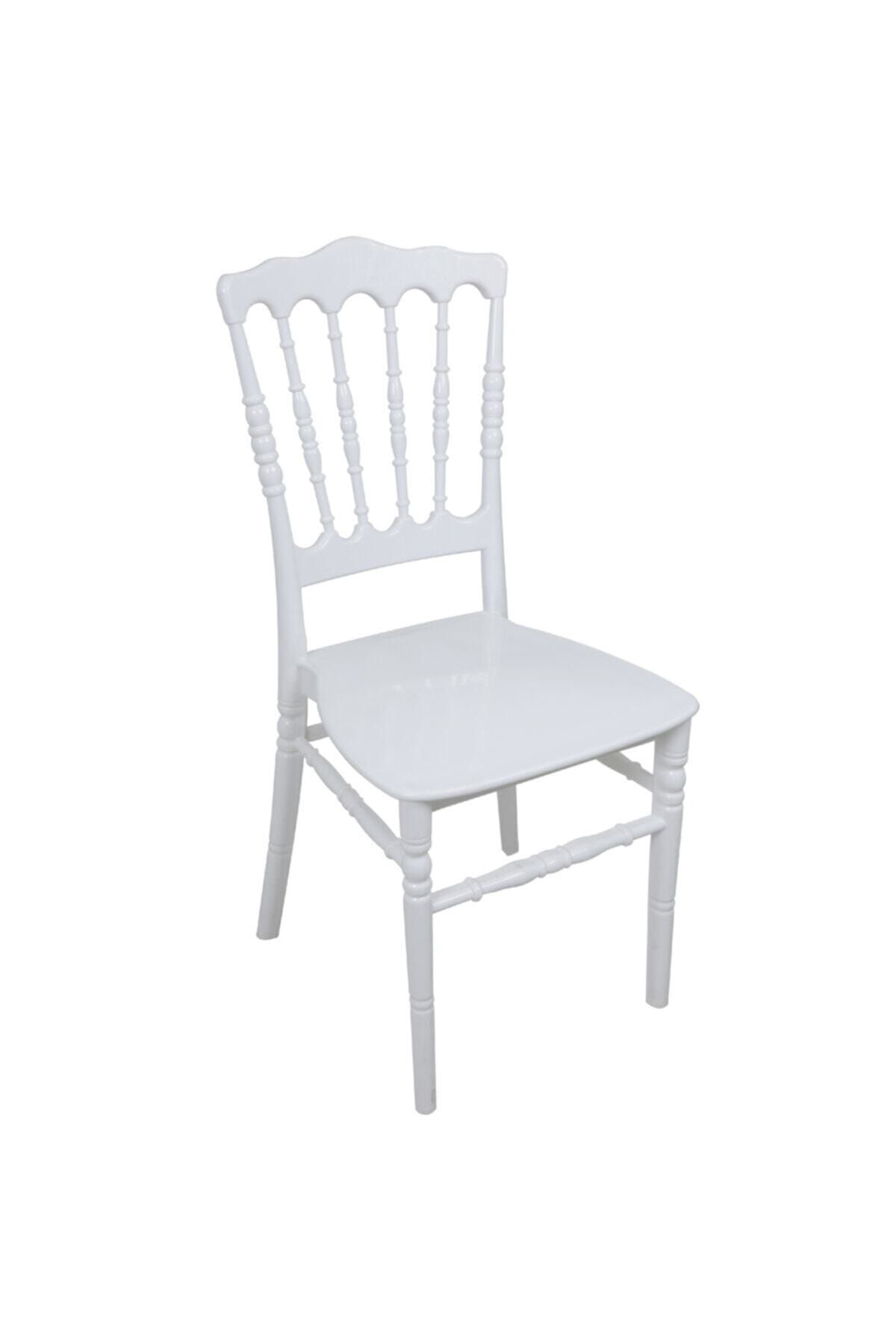 Mandella Silver Sandalye Napolyon Beyaz - 1 Adet