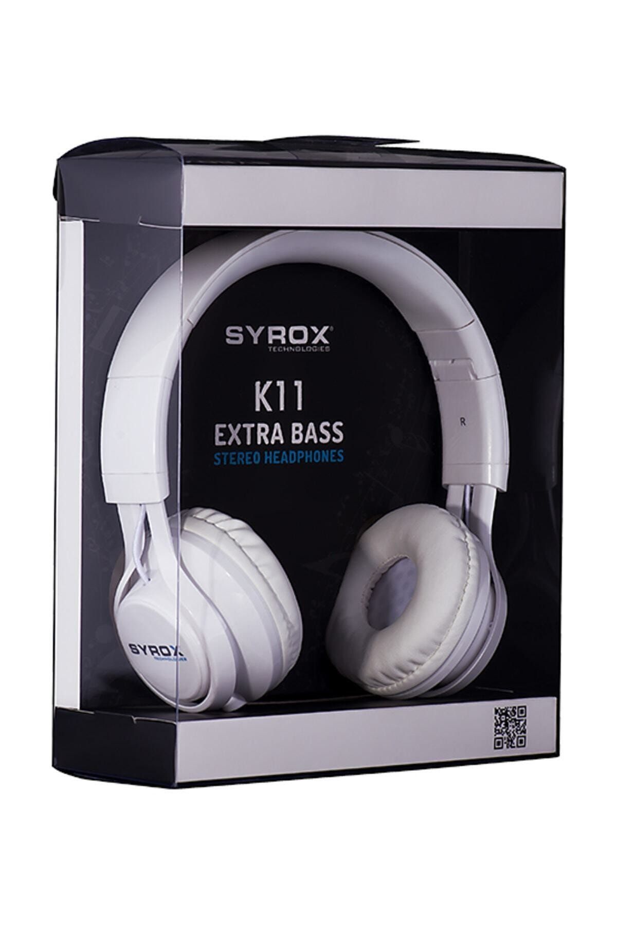 Syrox Xx-47 Beyaz K11 Mikrofonlu Stereo Kablolu Kulak Üstü Kulaklık