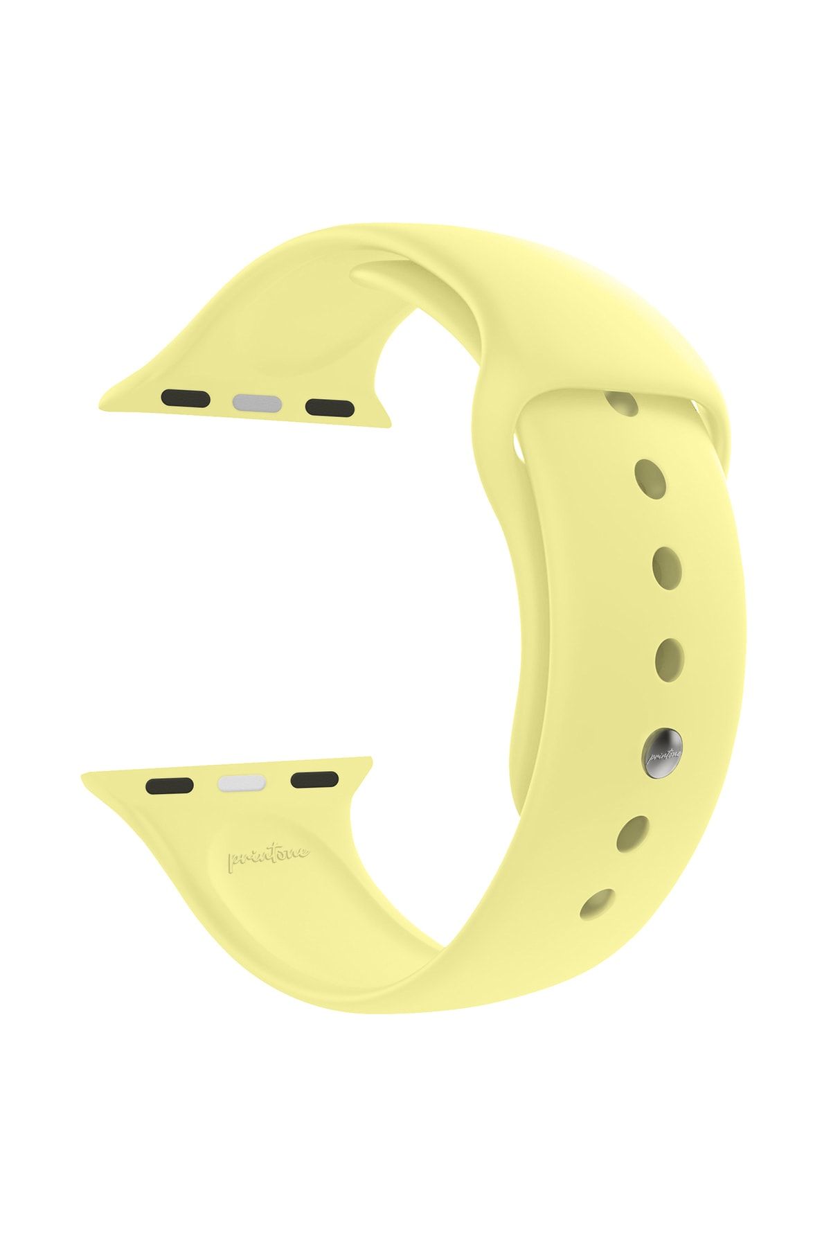 printone Apple Watch 1 2 3 4 5 6 Se Nike 40mm Uyumlu Kordon Spor Silikon Bileklik S/m - Açık Sarı