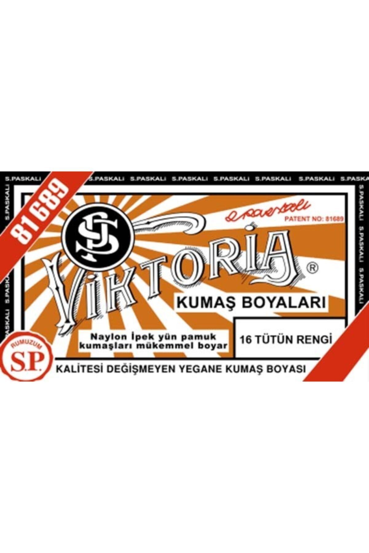 Viktoria Boya Viktoria Toz Kumaş Boyası  - 10-13 Gr - 16 Tütün Rengi