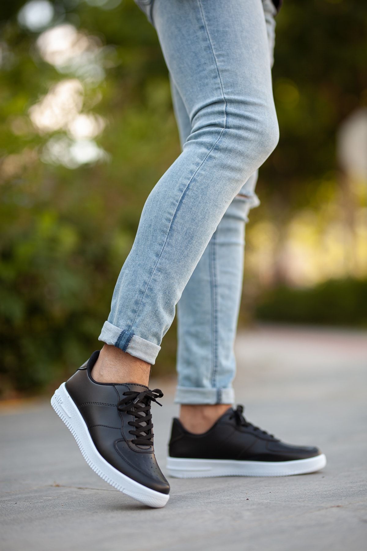Daxtors Siyah Beyaz Unisex Sneaker Spor Ayakkabı