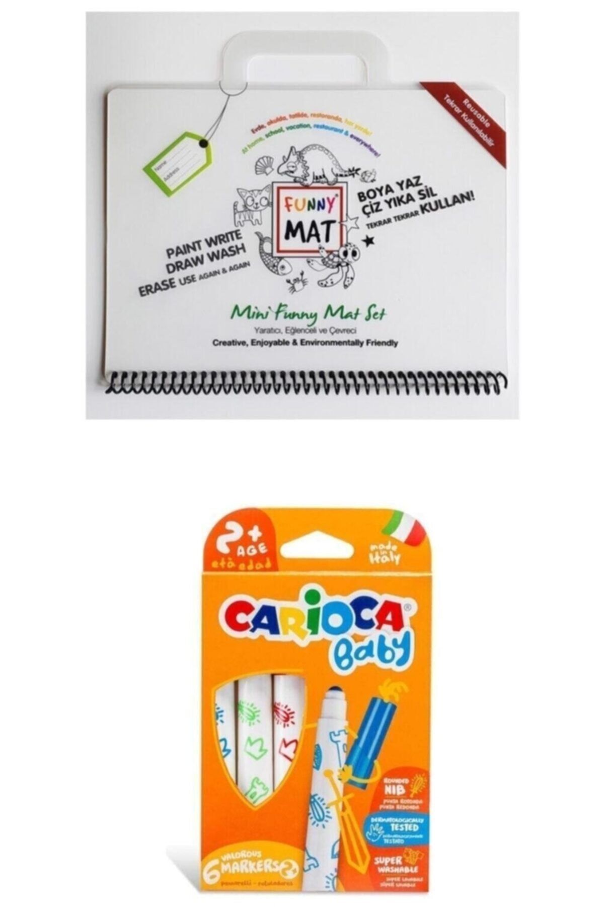 Altın Kitaplar Akademi Çocuk Funny Mat Mini Set+carioca Baby Jumbo Keçeli Kalem