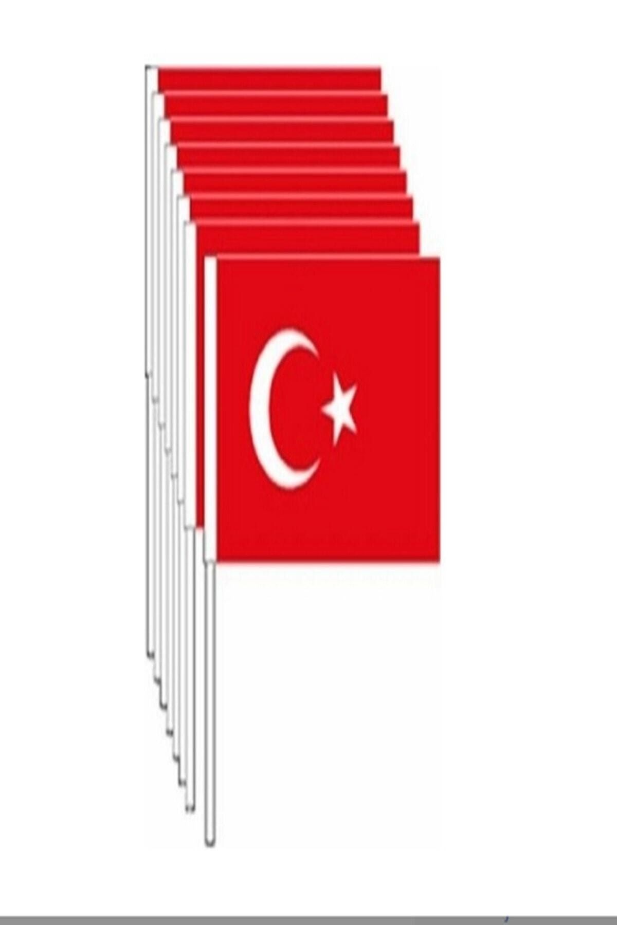 Genel Markalar Küçük Çıtalı Kağıt Türk Bayrak 100 lü