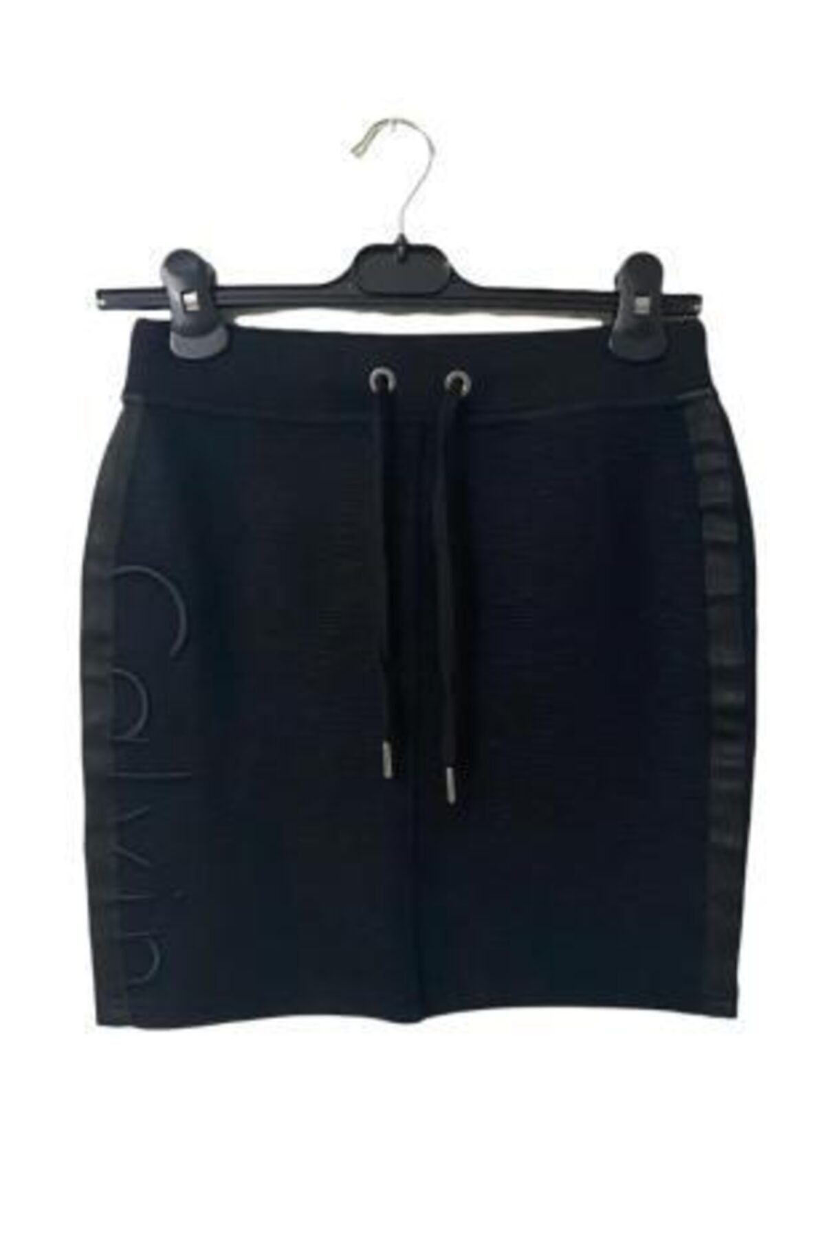 Calvin Klein Mini Straight Skirt With Embroidered Brand Print Panels