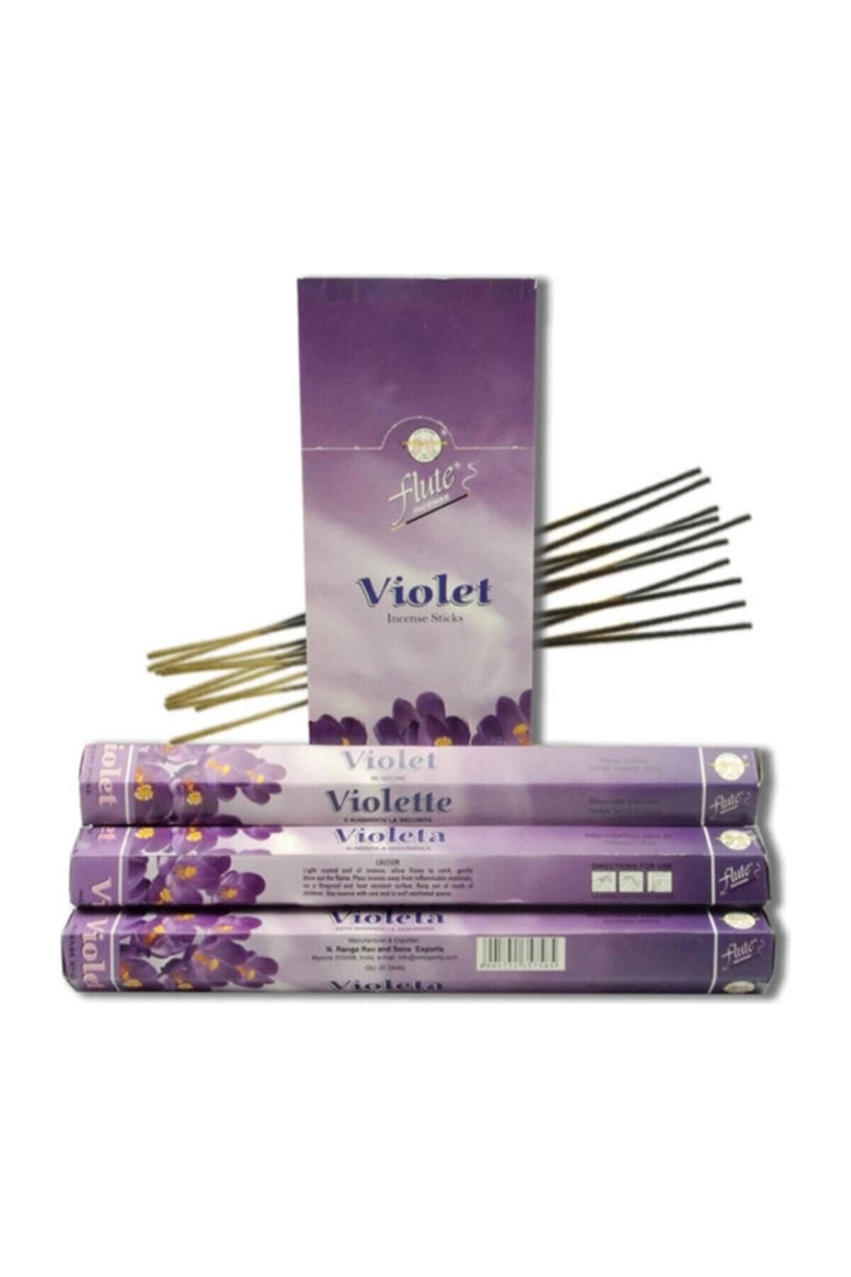 BAZAAR 4 Flute Incense Sticks Violet Menekşe 20 Adet Çubuk Tütsü