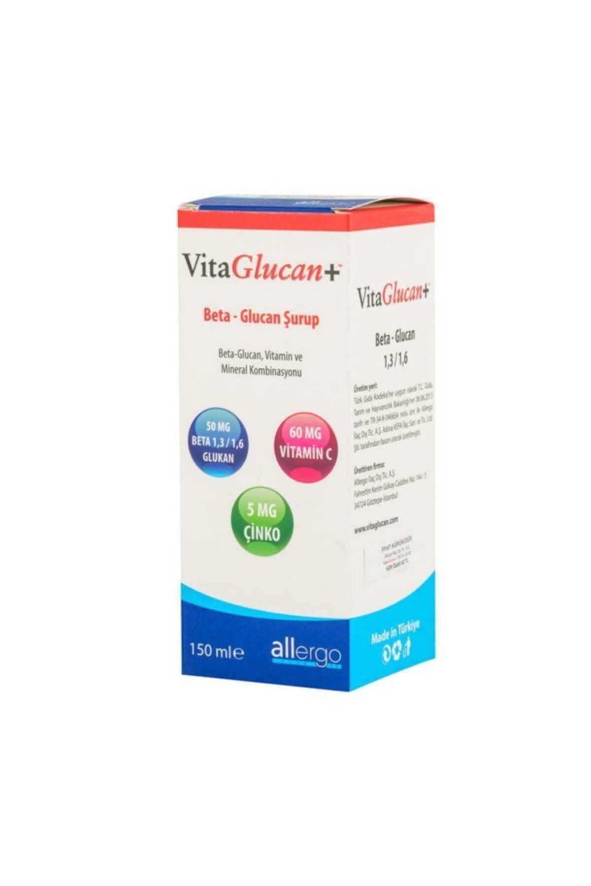 Allergo Vitaglucan Beta-Glucan Vitamin Şurup 150 ml