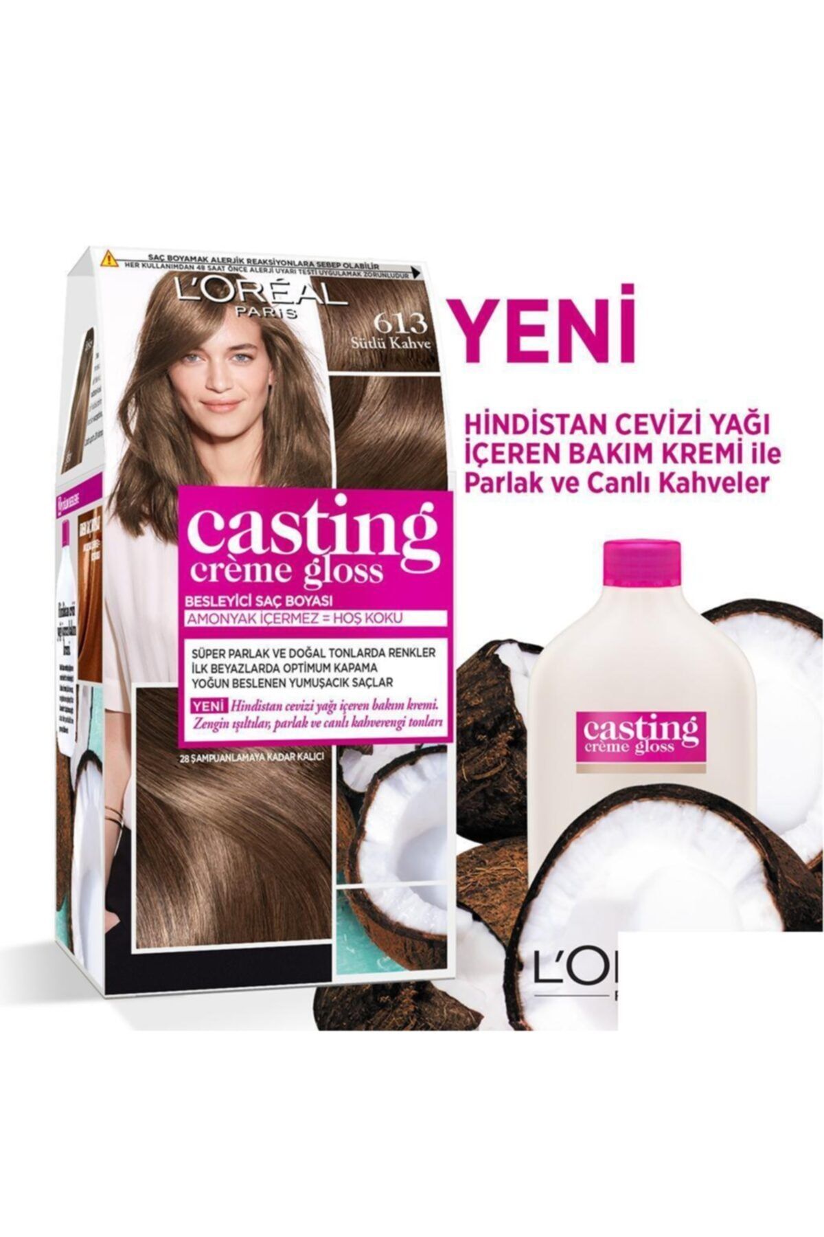 Loreal Casting Creme Gloss 613 Sütlü Kahve Saç Boyası_2