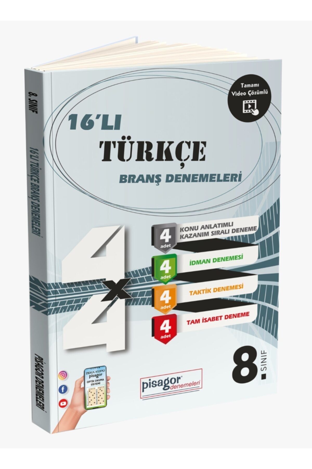 Zeka Küpü Yayınları Pisagor Serisi Lgs 8.sınıf 16'lı Türkçe Branş Denemeleri